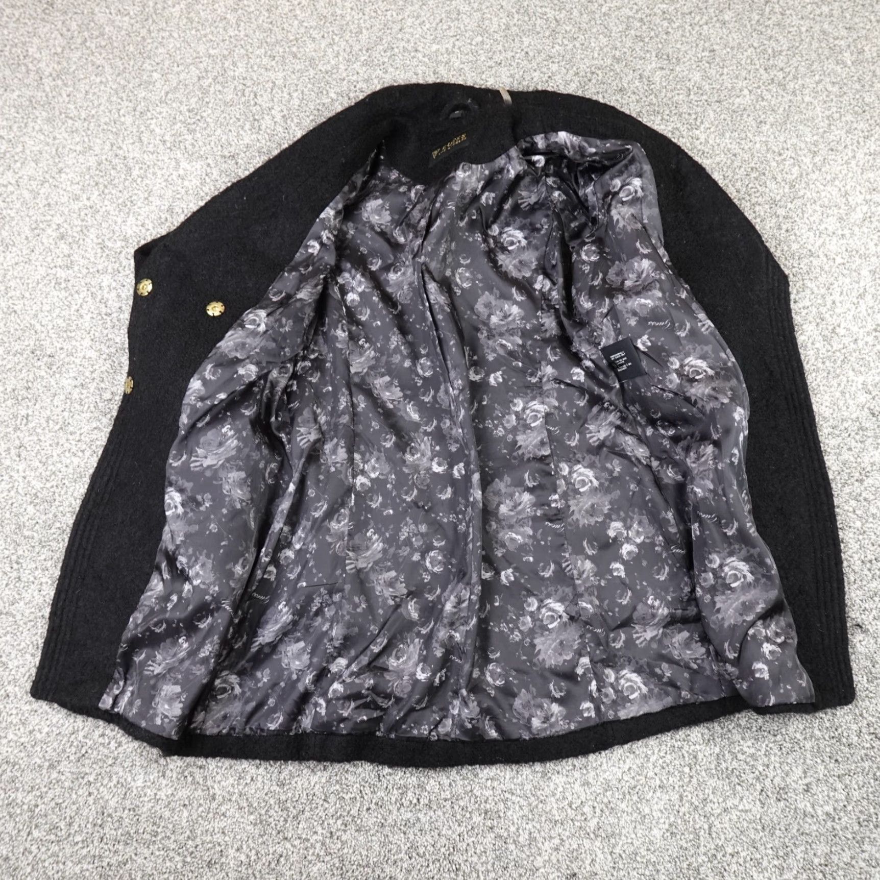 Guess Guess Jacket Mens? Womens L Black Heavy Wool Pea Coat Parka Trench Overcoat Goth Y2K Size L / US 10 / IT 46 - 6 Thumbnail