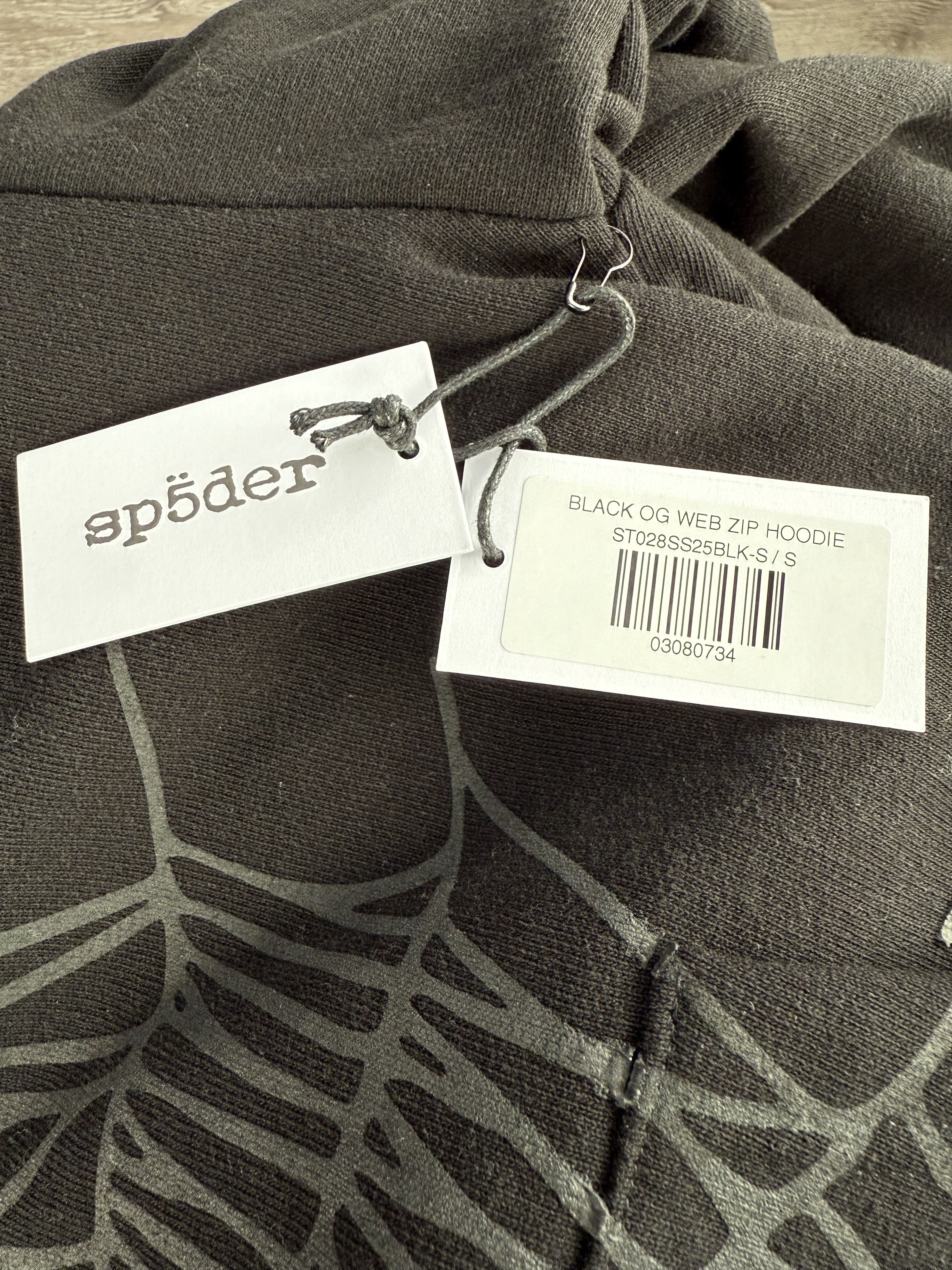 Sp5der Sp5der "OG Web" V2 Zip Hoodie (Black) Size US S / EU 44-46 / 1 - 3 Thumbnail