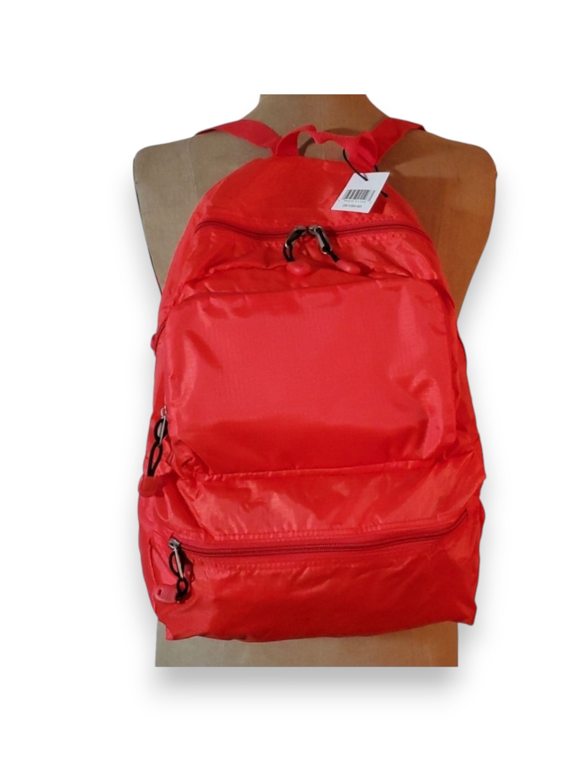 Other Convertible Backpack Red Folds Pouch Zipper Pocket Rip Stop Size ONE SIZE - 4 Thumbnail