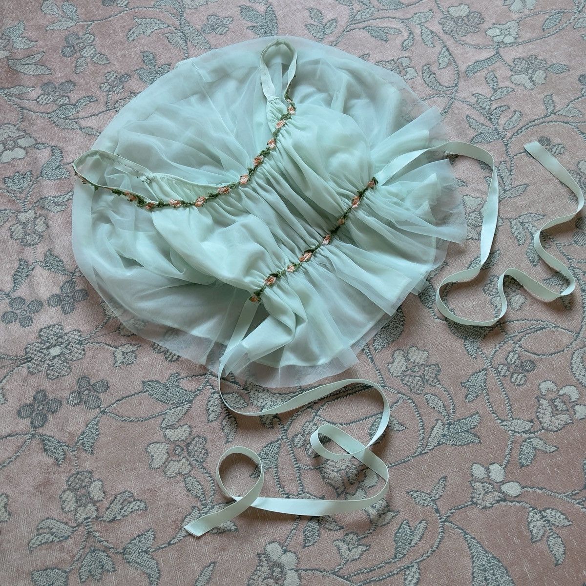 Vintage Vintage 1960s Mint Nylon Chiffon Camisole (XS–S) Size S / US 4 / IT 40 - 11 Thumbnail