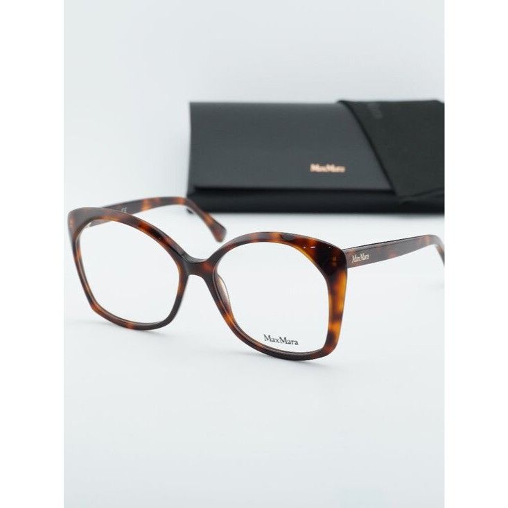 Max Mara Max Mara MM5029 052 Eyeglasses Havana 57mm Square Frame Size ONE SIZE - 9 Thumbnail