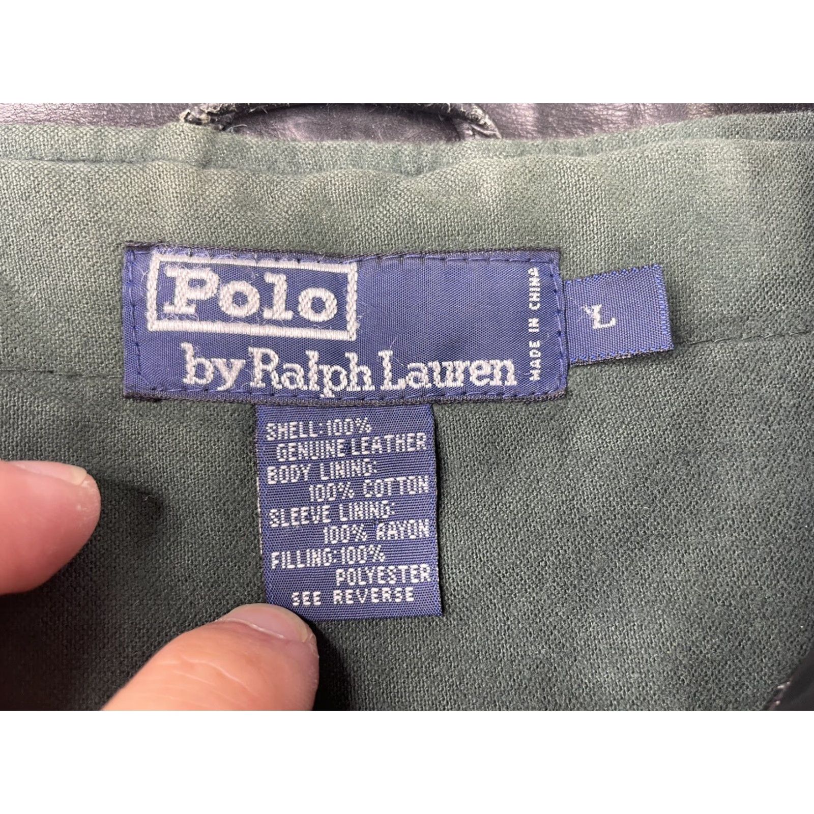 Polo Ralph Lauren VINTAGE Polo Ralph Lauren Black Leather Moto Biker Jacket Lined Men's Large Size US L / EU 52-54 / 3 - 2 Thumbnail