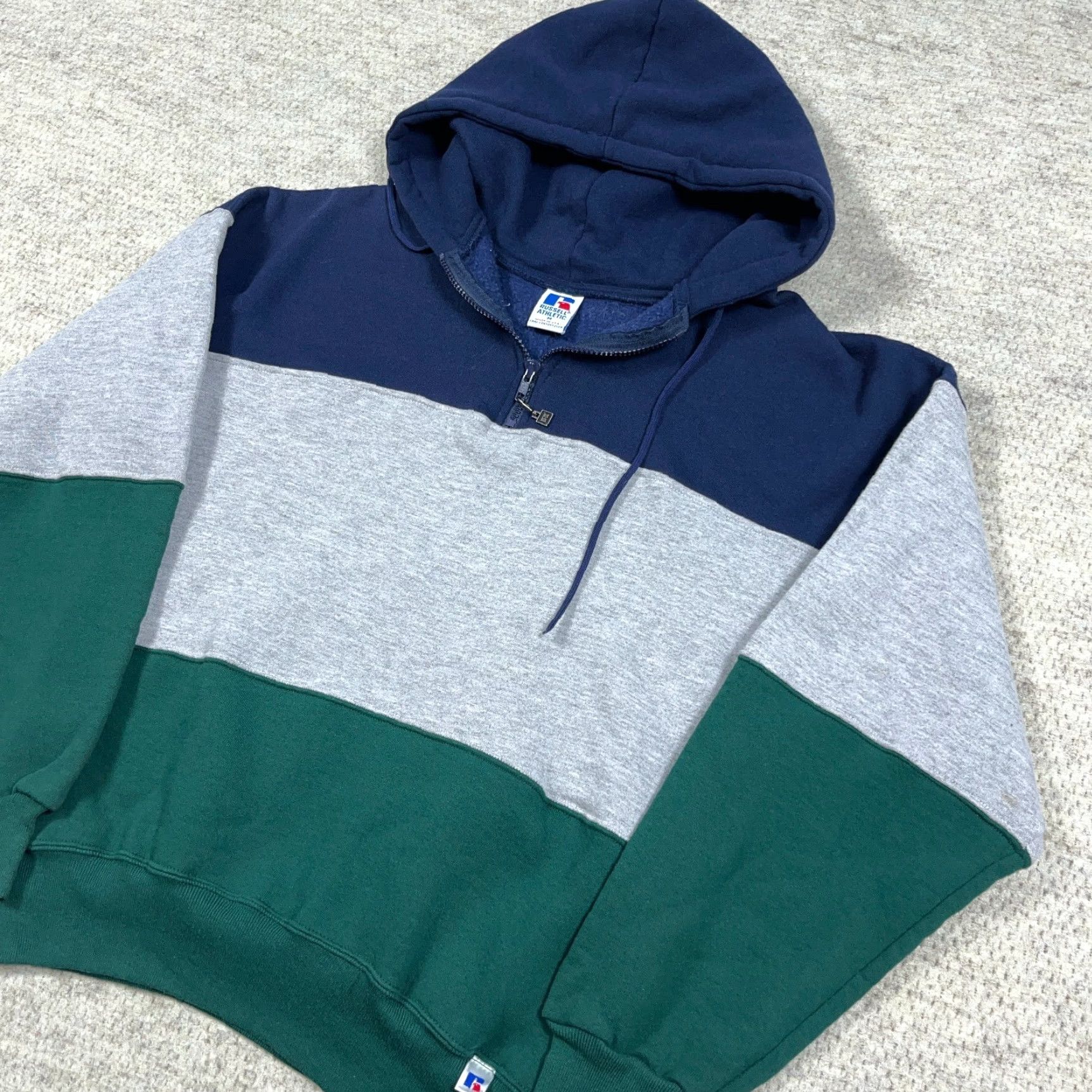 Russell Athletic VINTAGE Russell Sweatshirt Men XXL Green Crew Neck Sweater Blank Made USA 90s Hooded Embroidered Logo 1/4 Zip All Seasons Heavyweight Size US M / EU 48-50 / 2 - 3 Thumbnail