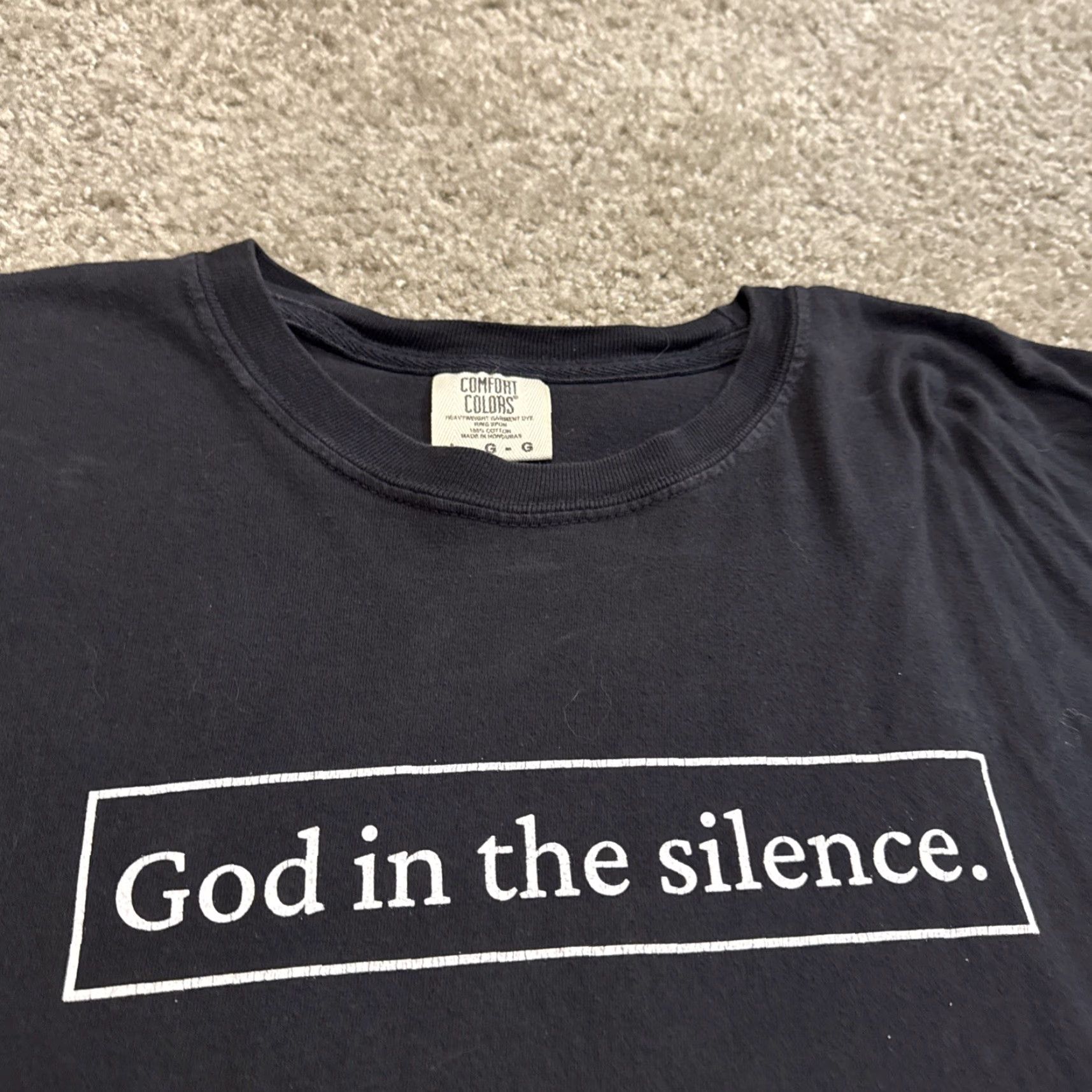 Comfort Colors God in the Silence Fury Calvary Chapel Jesus Christ God Religion T-Shirt Large Men Black Comfort Colors Size US L / EU 52-54 / 3 - 3 Thumbnail