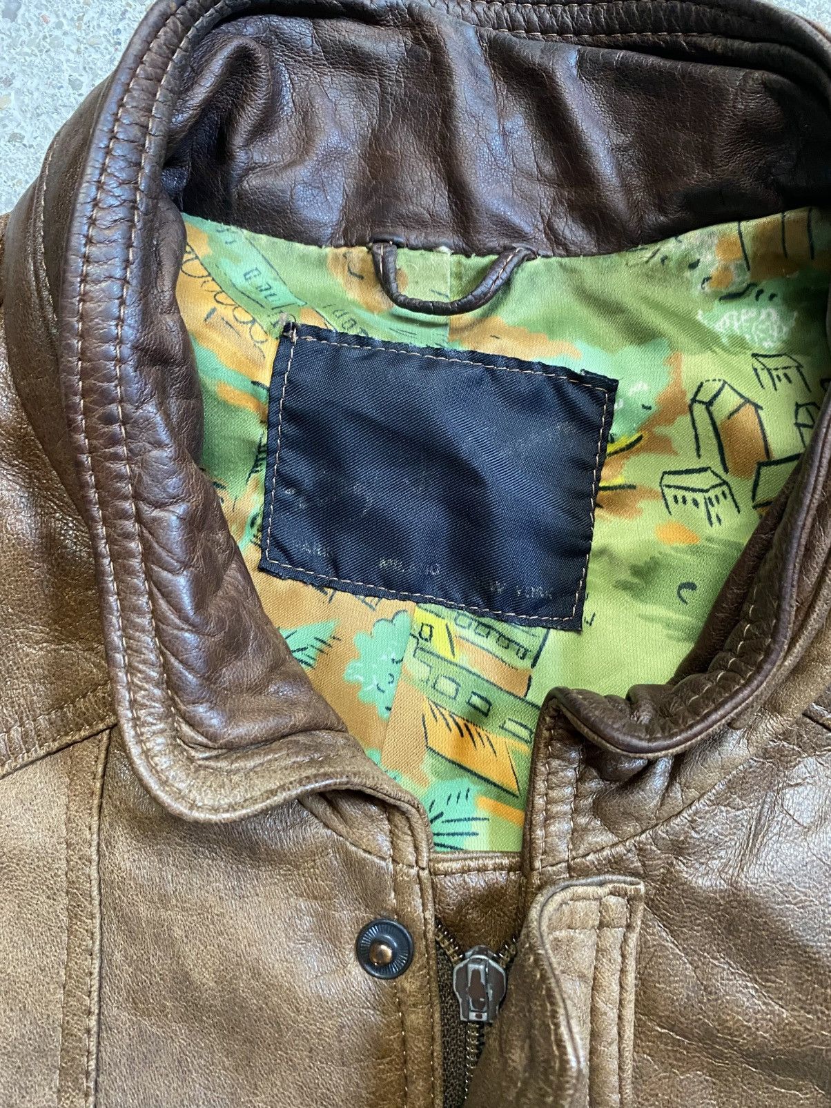 Vintage Bomber leather jacket brown avantgarde archive vintage Size US XL / EU 56 / 4 - 10 Thumbnail