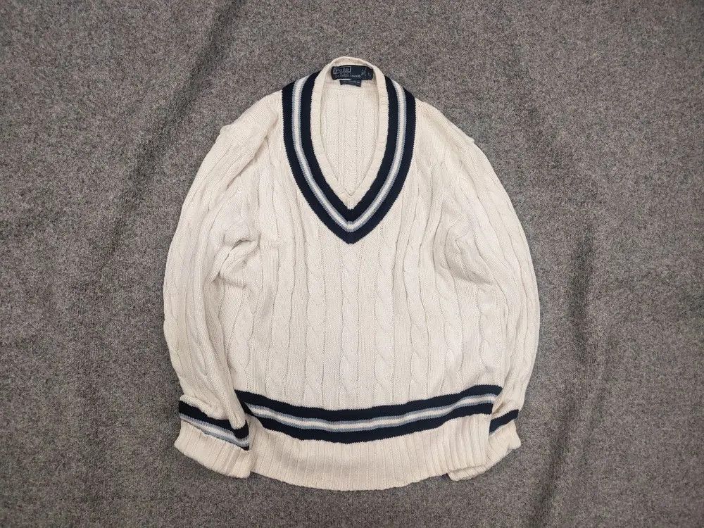 Polo Ralph Lauren Vintage 80's Polo Ralph Lauren Cricket Jumper Tennis Sweater Size US XL / EU 56 / 4 - 1 Thumbnail