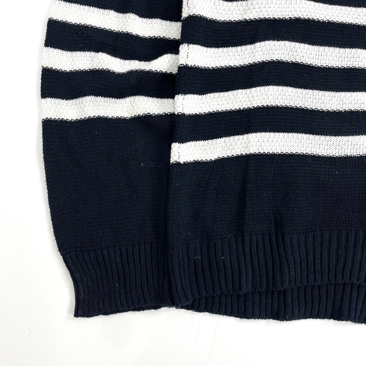 Issey Miyake × Tete Homme Vintage Tete Homme by Issey Miyake Knitted Stripe Sweater Size US L / EU 52-54 / 3 - 5 Thumbnail