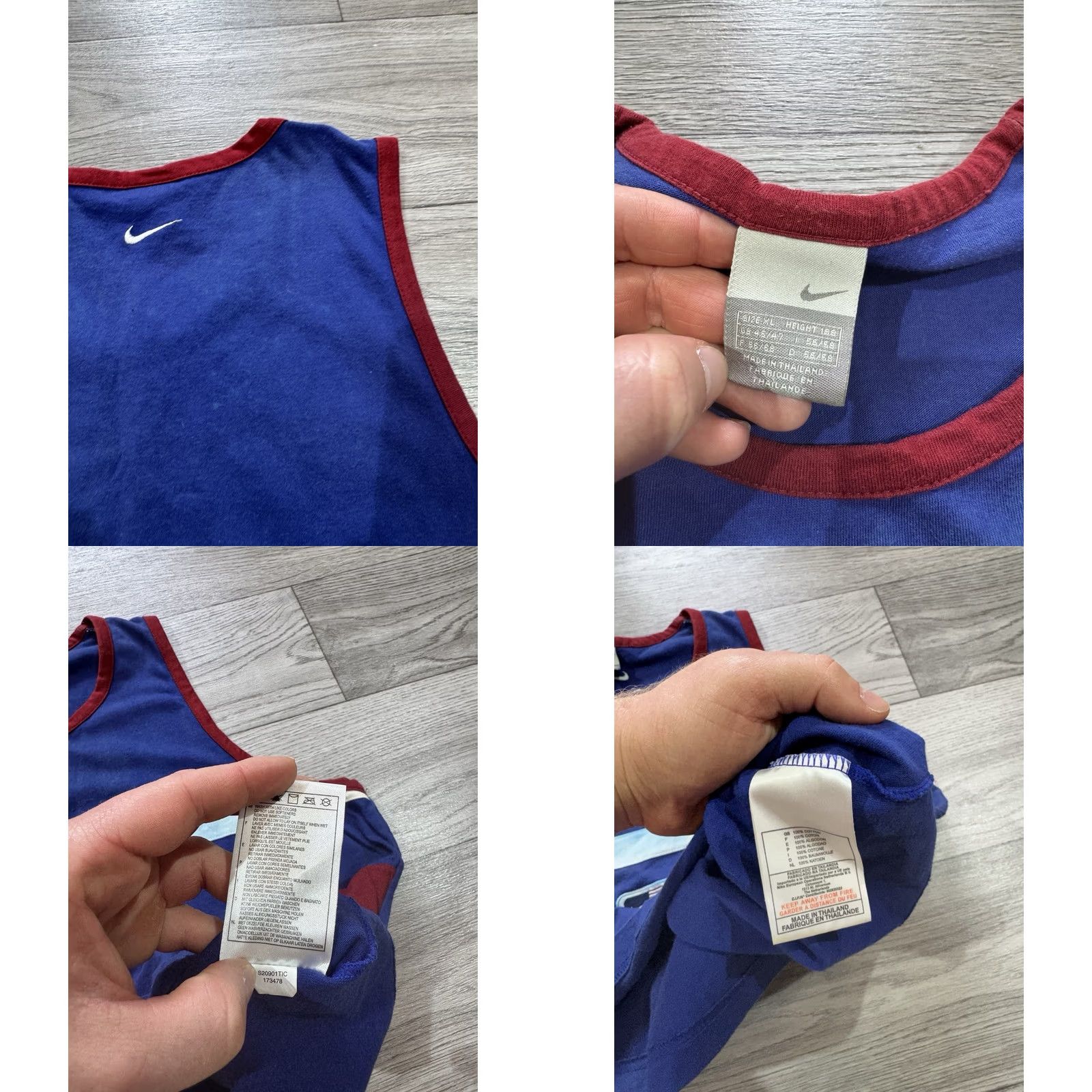 Nike VINTAGE Nike Tank Top Shirt Sleeveless USA Swoosh Navy XL Shirt Mens Blue USA 90s Size US XL / EU 56 / 4 - 10 Thumbnail
