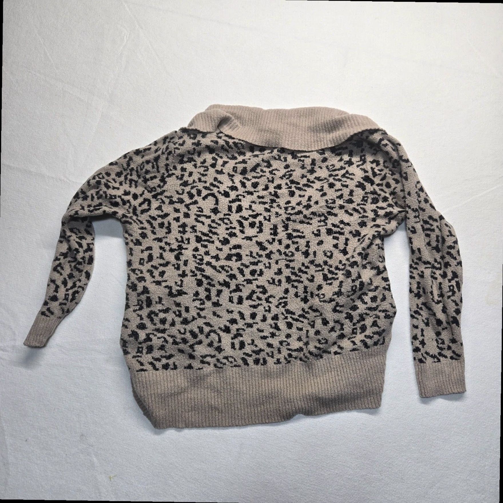 Rachel Zoe Rachel Zoe Women's Animal Print Cardigan Sweater Lightweight Open Front XL Tan Brown Size XL / US 12-14 / IT 48-50 - 8 Thumbnail