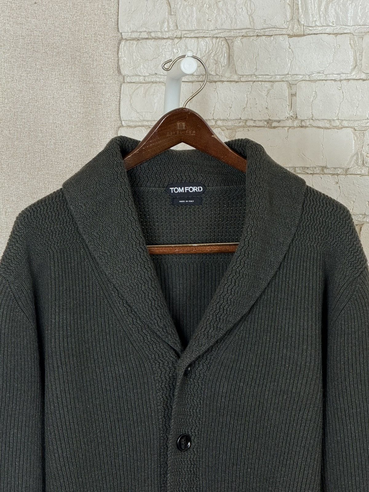 Tom Ford Tom Ford Cashmere Green Cardigan Sweater Size US L / EU 52-54 / 3 - 3 Thumbnail