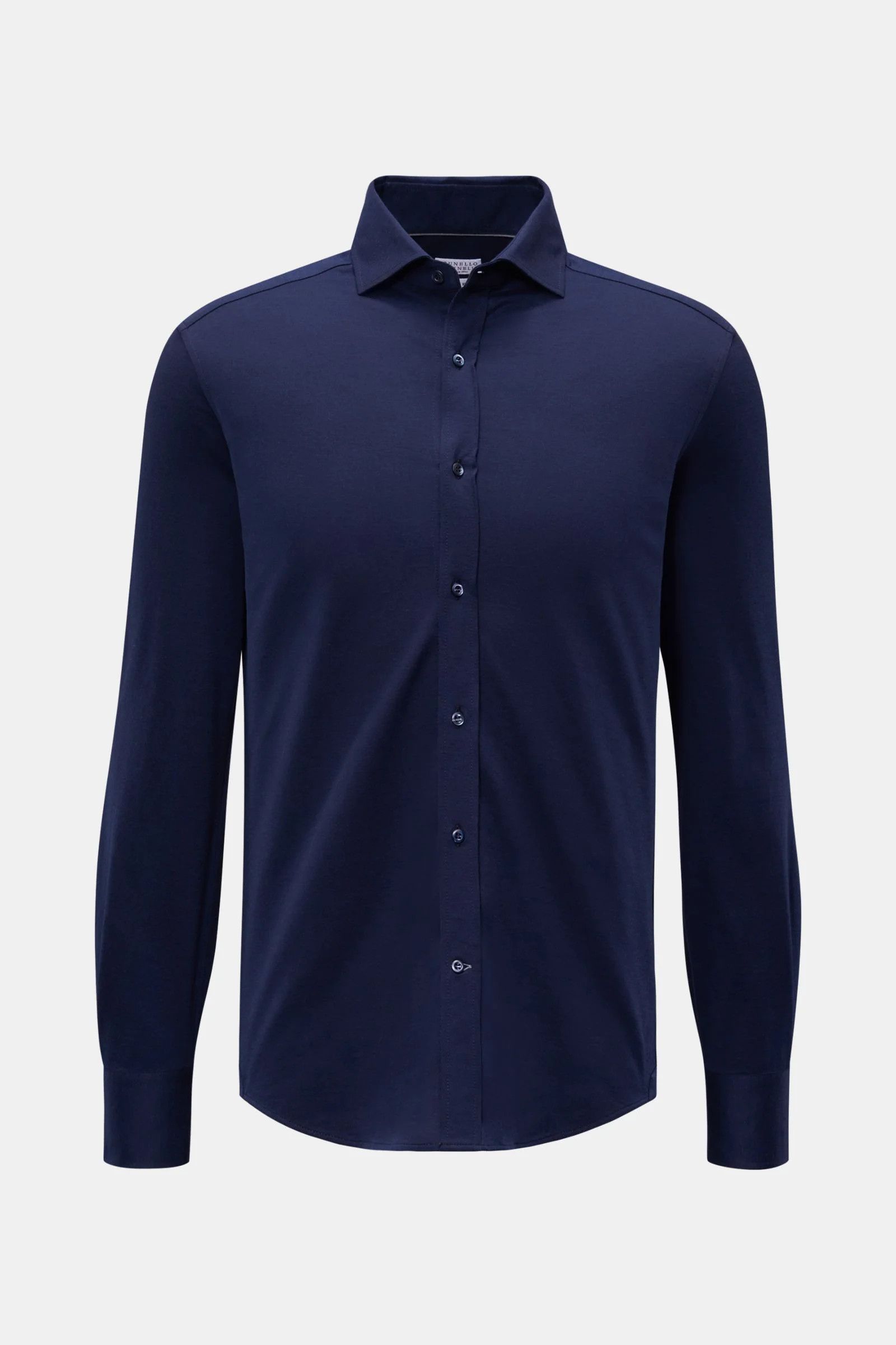 image of Brunello Cucinelli O1W1Db10424 Shirts In Navy, Men's (Size XL)