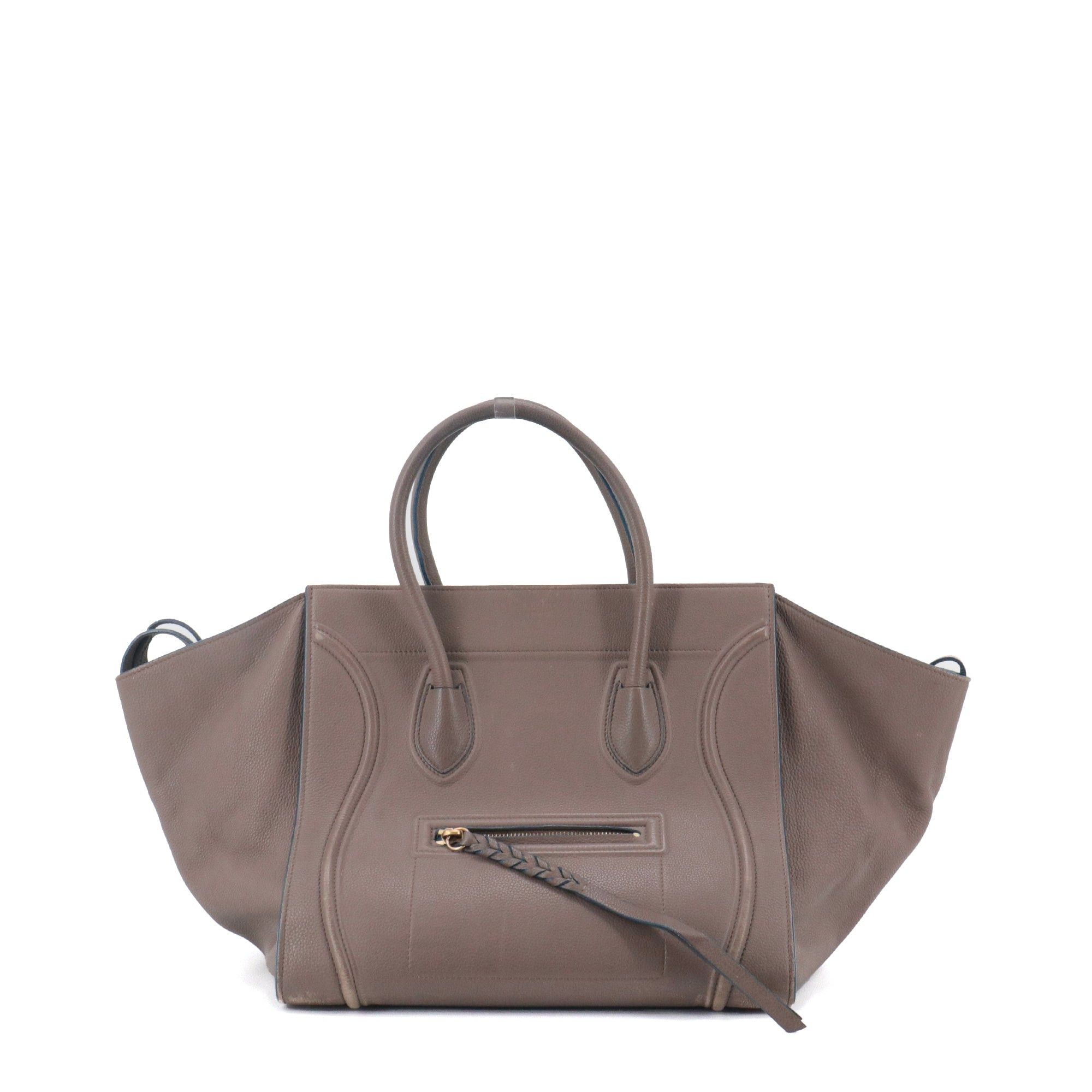 Celine CELINE - Celine Luggage handbag in taupe grained leather Size ONE SIZE - 1 Thumbnail