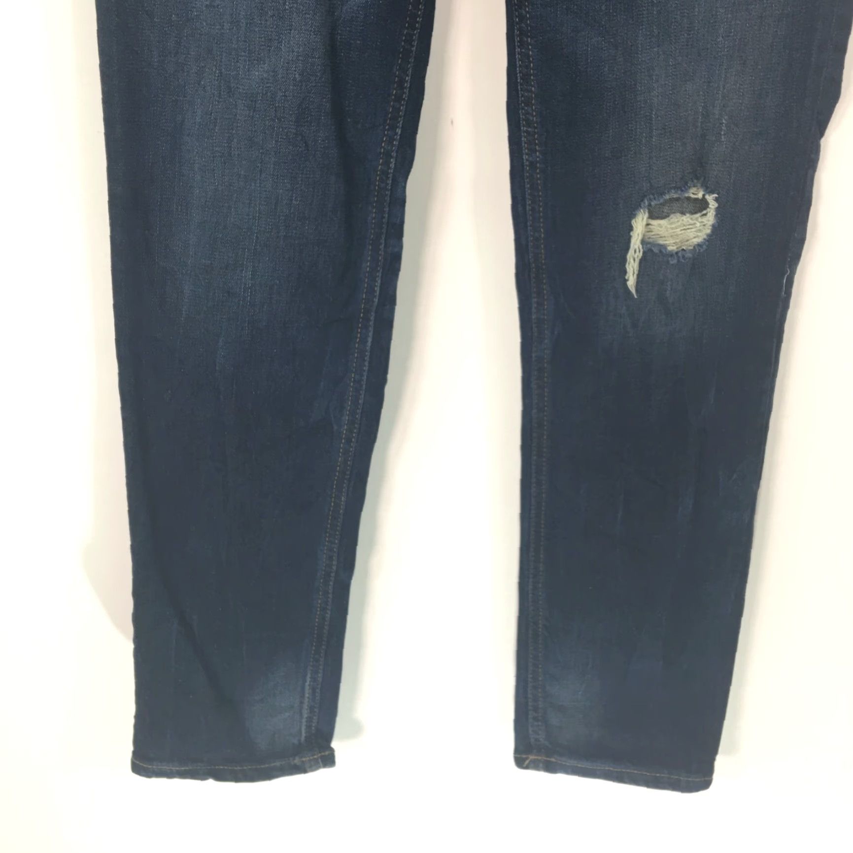 Express EXPRESS Jeans Womens Boyfriend Casual Mid Rise Blue Denim Size 4 Regular 28in Inseam - 5-Pocket Stretch Size 27" / US 4 / IT 40 - 6 Thumbnail