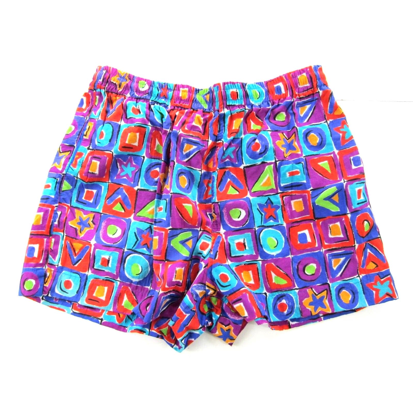 Liz Claiborne VINTAGE Liz Claiborne Sport Pink Blue Green Retro Pocket High Rise Short Women L Size 36" / US 14 / IT 50 - 2 Thumbnail