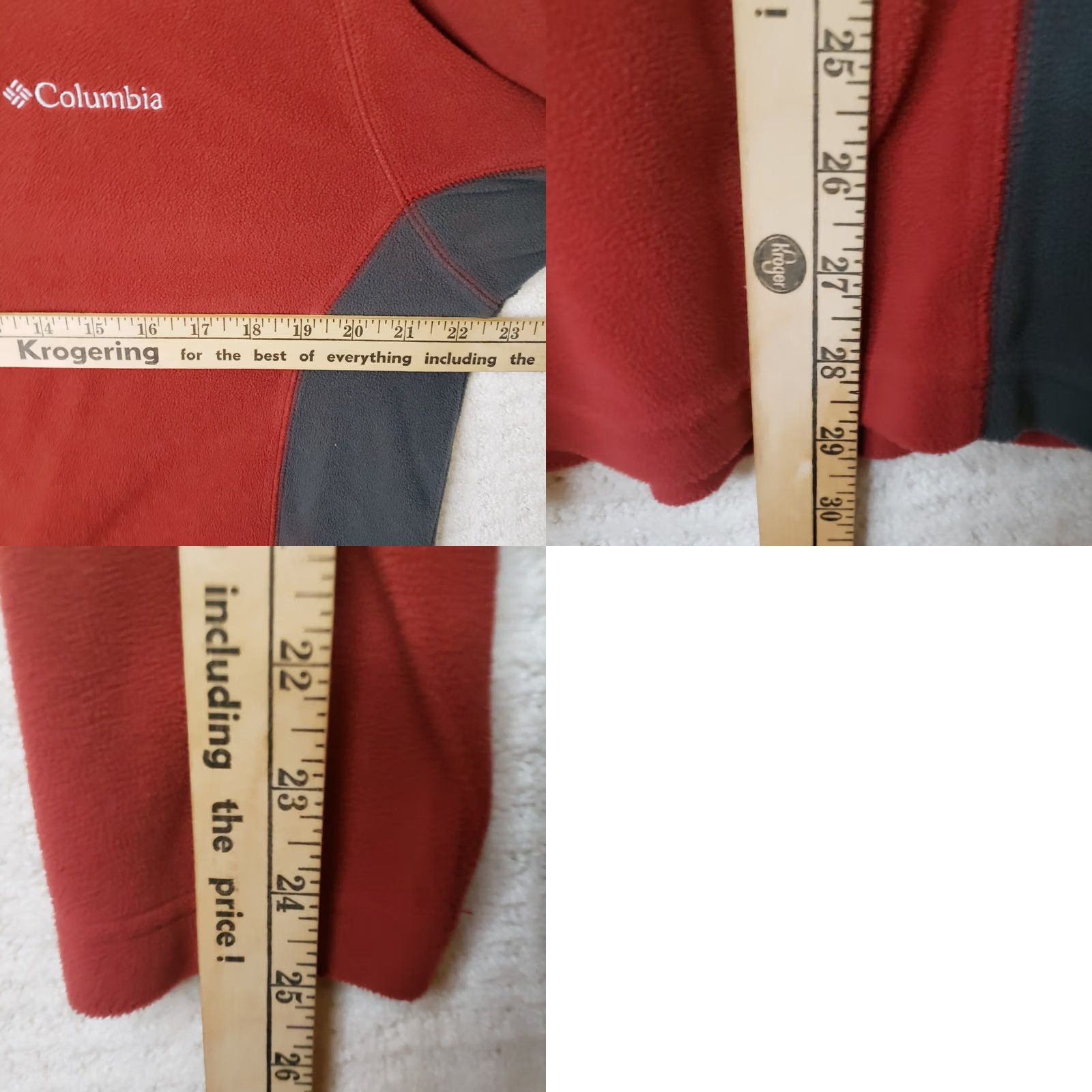 Vintage COLUMBIA SPORTSWEAR Jacket Pullover 1/4 Zip Red Fleece Men M Size Regular Jacket Mens Red 1/4 Zip Pullover 100% Polyester Solid Style Size US M / EU 48-50 / 2 - 9 Thumbnail