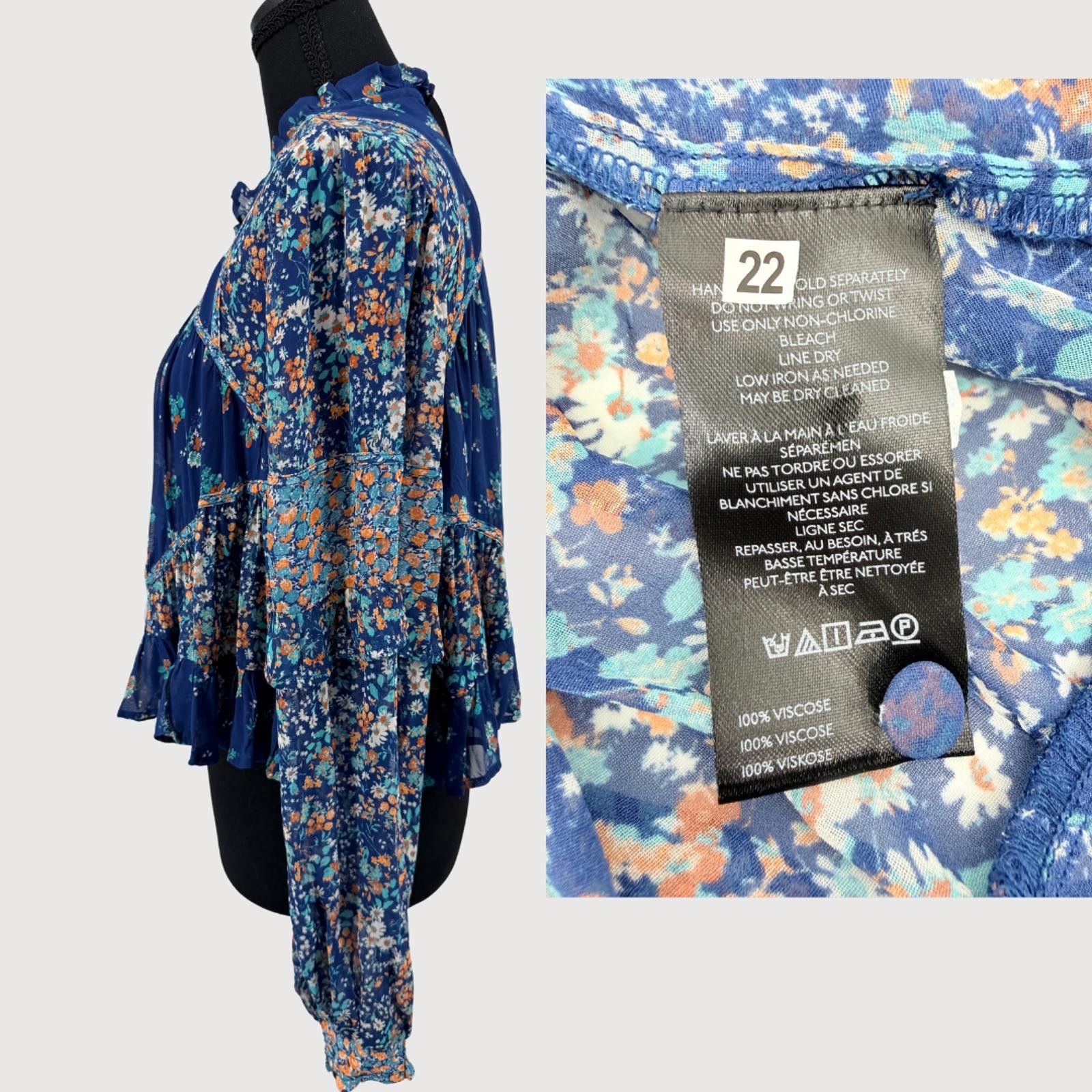 Other Anthropologie Boho Sheer Floral Babydoll Blouse M Size M / US 6-8 / IT 42-44 - 3 Thumbnail