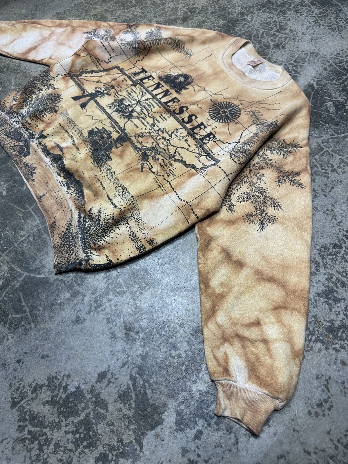 Vintage Vintage 1992 Sneaky Tees Tennessee Maps OVP sweatshirt Size US XL / EU 56 / 4 - 3 Thumbnail