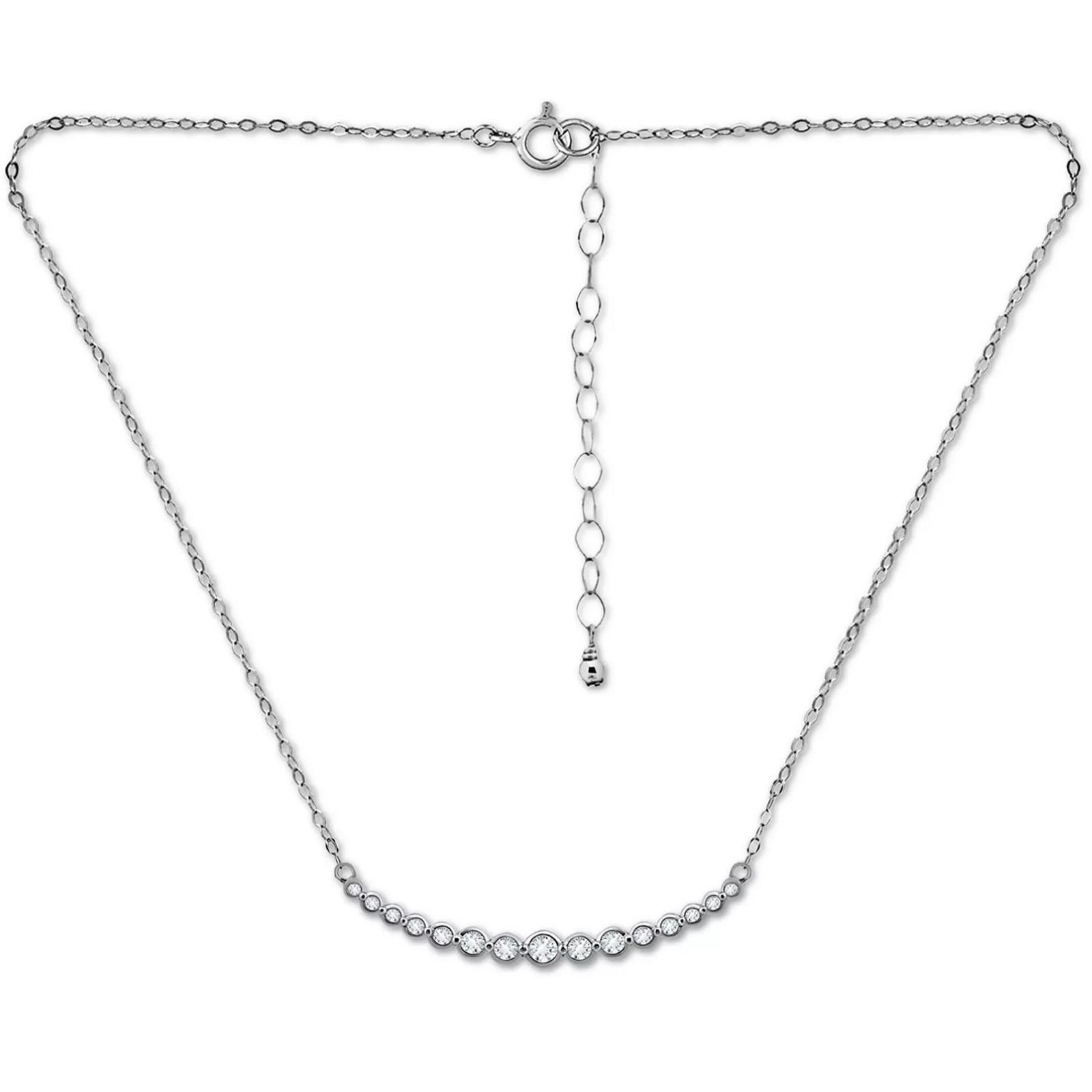 Giani Bernini Giani Bernini CubicZirconia Bezel Curved Bar Collar Necklace Size ONE SIZE - 2 Thumbnail