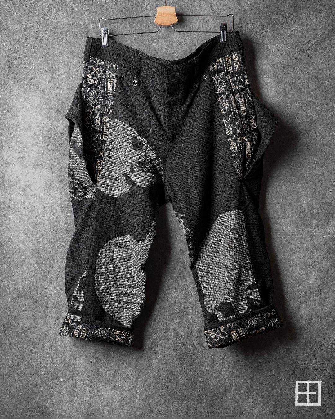 Yohji Yamamoto Yohji Yamamoto Pour Homme AW14 Runway Skull Jacquard Pants Size US 32 / EU 48 - 2 Thumbnail