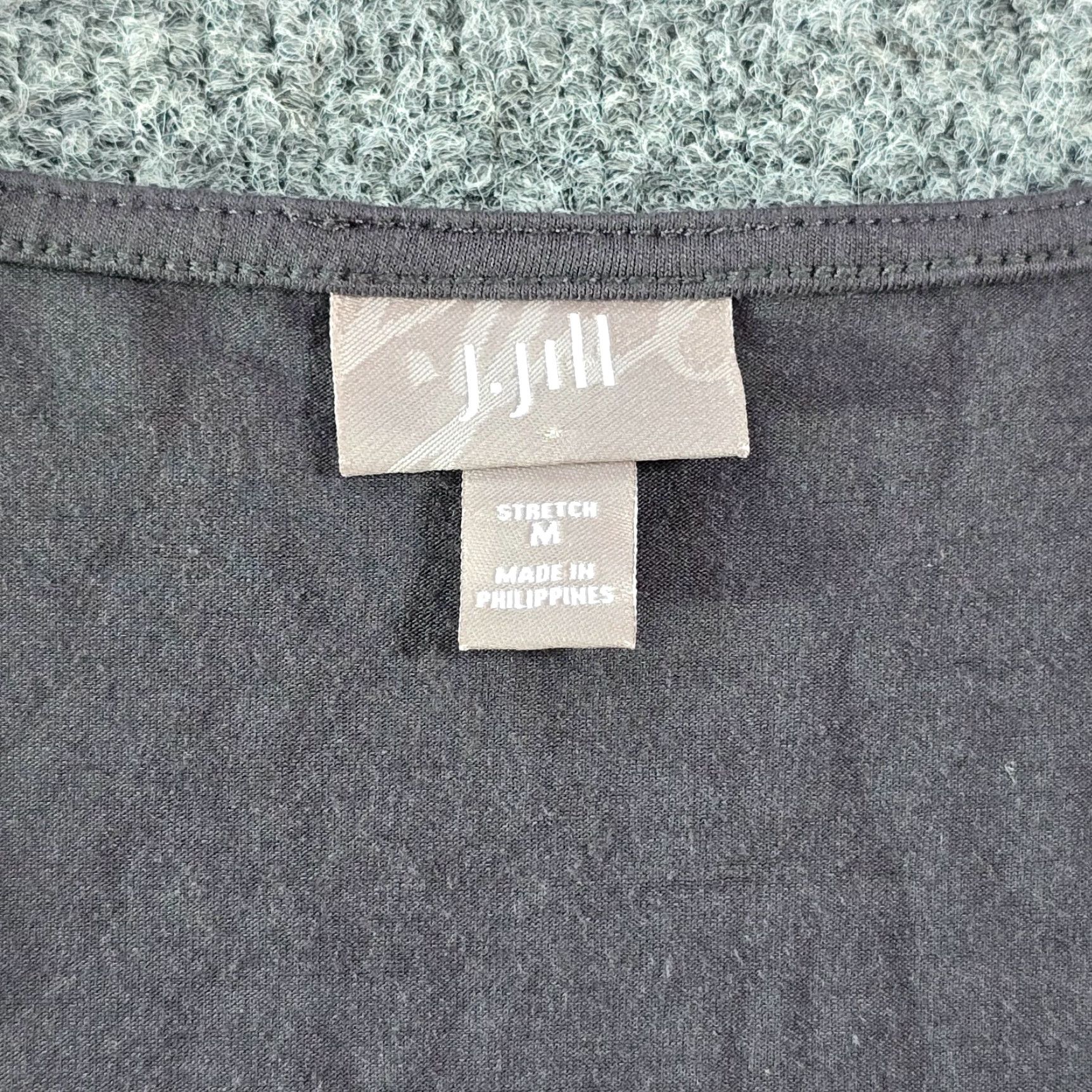 J. Jill J. Jill Dress Women M Gray Sheath Sleeveless Stretchy Basic Casual Midweight Knit Knee Length Size M / US 6-8 / IT 42-44 - 3 Thumbnail