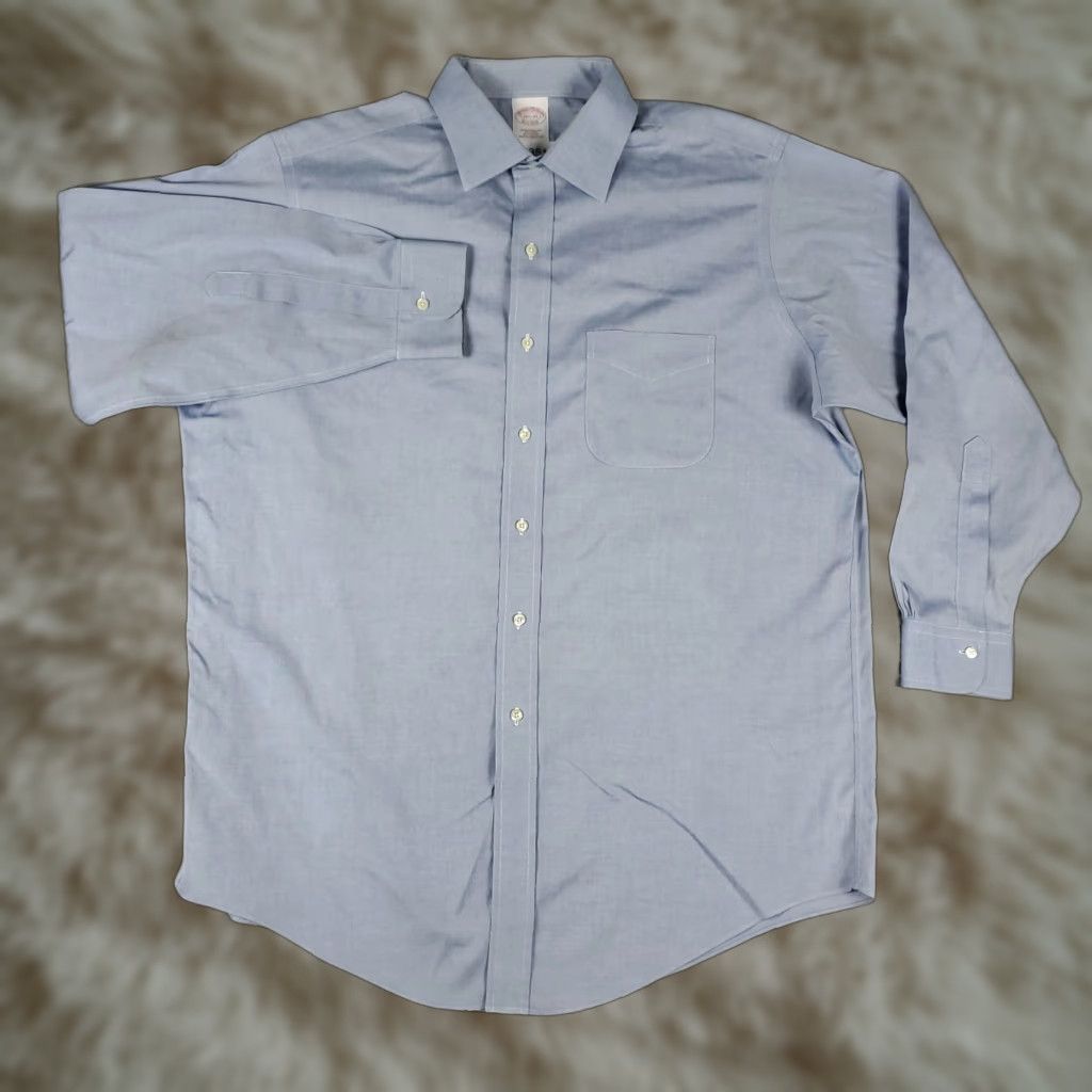Brooks Brothers Brooks Brothers Dress Shirt Mens 16.5 Blue Long Sleeve  Button-Down Regular Fit | Grailed