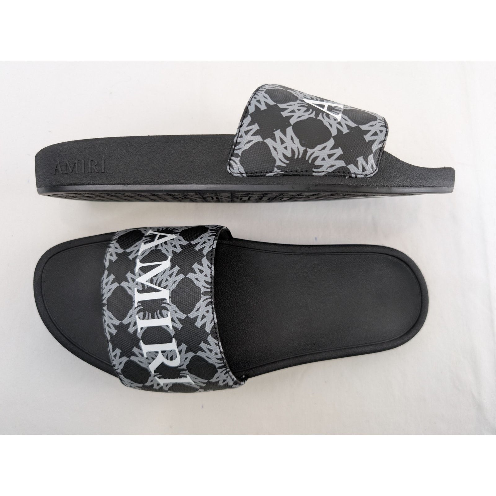 Amiri o1rshd1 MA Quad Canvas Pool Slide Sandals in Black Size US 12 / EU 45 - 1 Thumbnail