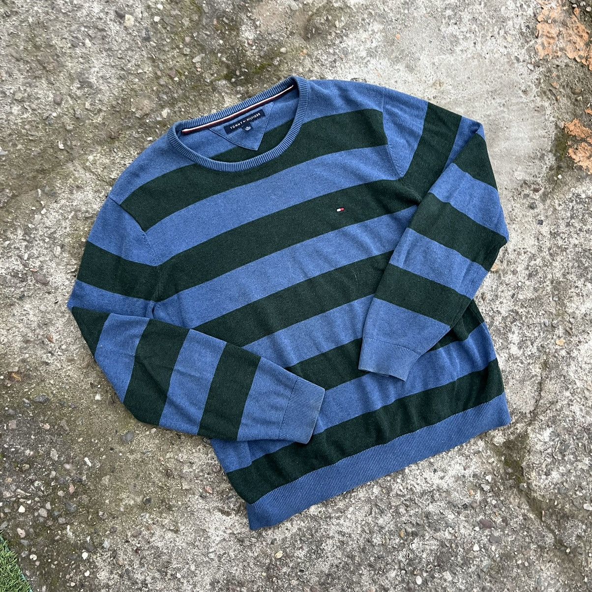Tommy Hilfiger × Vintage 🔥VINTAGE TOMMY HILFIGER STRIPPED KNITTED SWEATER 90s🔥 Size US L / EU 52-54 / 3 - 2 Thumbnail