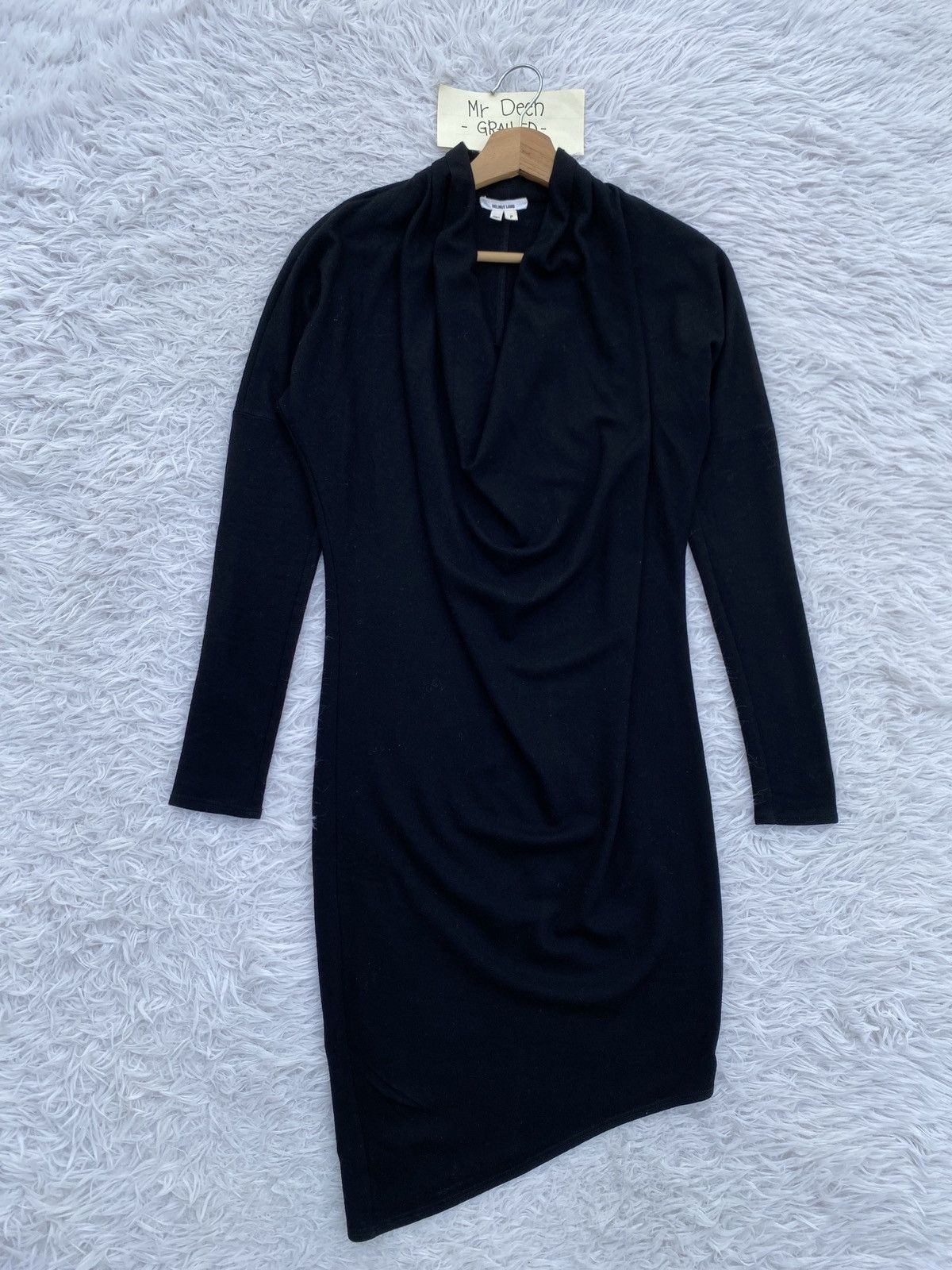 Helmut Lang Rare Helmut Lang Cowl Neck Black Dress Size S / US 4 / IT 40 - 1 Thumbnail