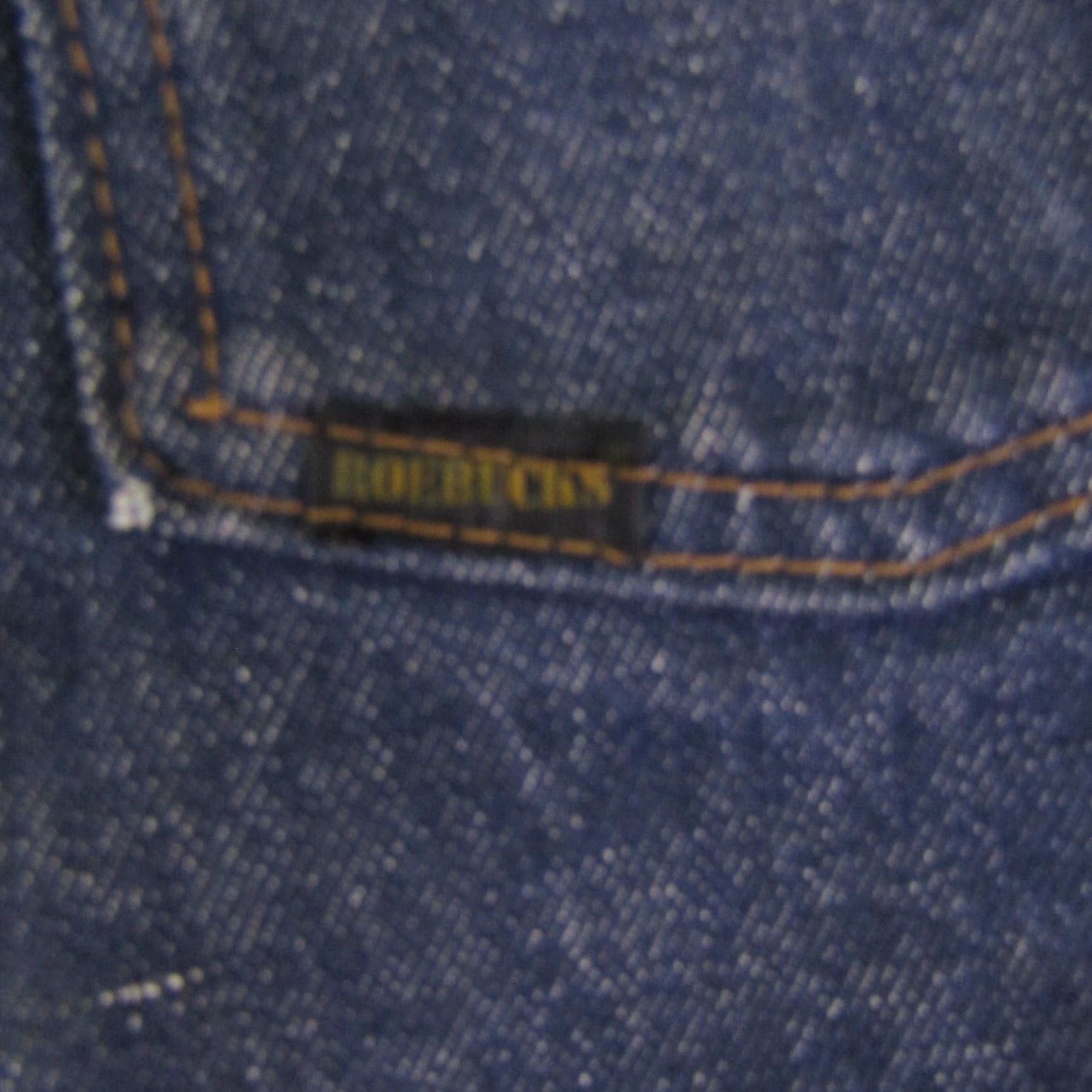 Denime VINTAGE Roebuck & Co. Men's Denim Vest Large Tall Western Cowboy Insulated Wool Lined 70s Size US L / EU 52-54 / 3 - 4 Thumbnail