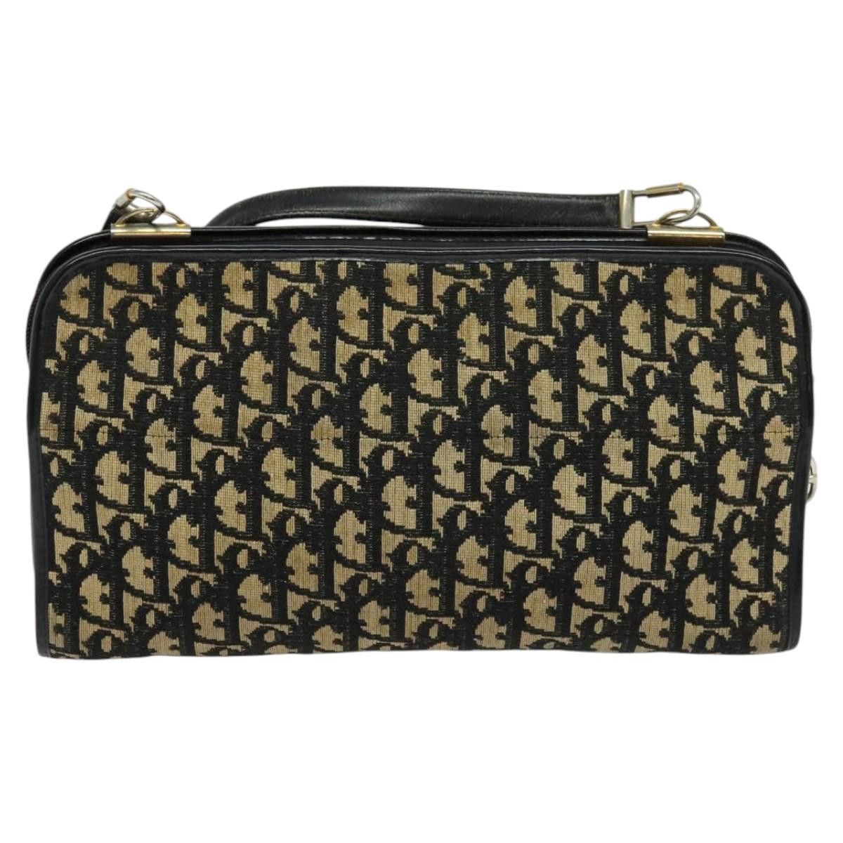 Dior DIOR Trotter Canvas Shoulder Bag Navy Gold Size ONE SIZE - 3 Thumbnail