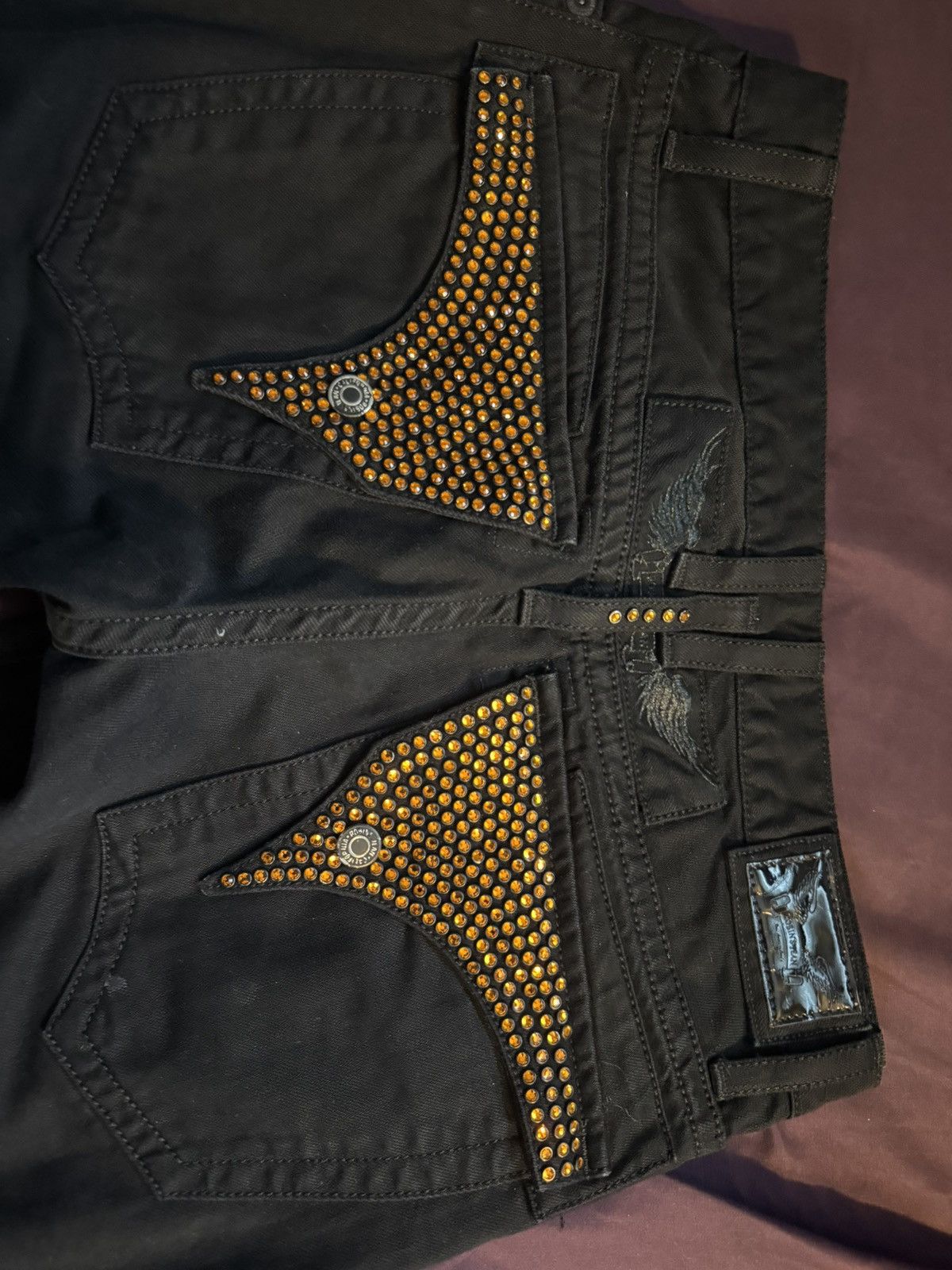Robins Jeans Robins jeans black and orange mens 30 Size US 30 / EU 46 - 1 Thumbnail
