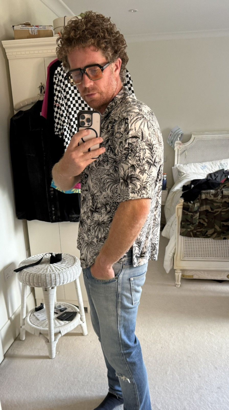 Saint Laurent Paris SS21 Saint Laurent jungle animal print Hawaiian shirt 41 Size US L / EU 52-54 / 3 - 7 Thumbnail