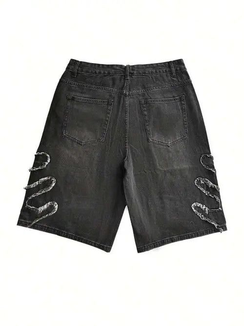 Japanese Brand Fukada x Yura Distressed Washed Y2k Shorts Jorts Denim Size US 32 / EU 48 - 5 Thumbnail
