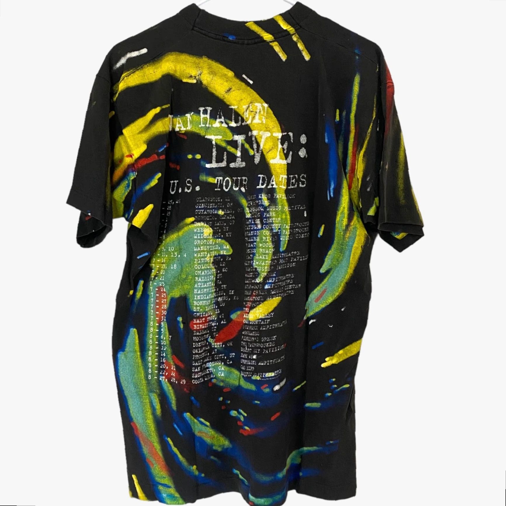 Fruit Of The Loom VINTAGE 1993 Van Halen Live U.S Tour Concert Rock Band T Shirt Mens Large L USA Size US L / EU 52-54 / 3 - 3 Thumbnail