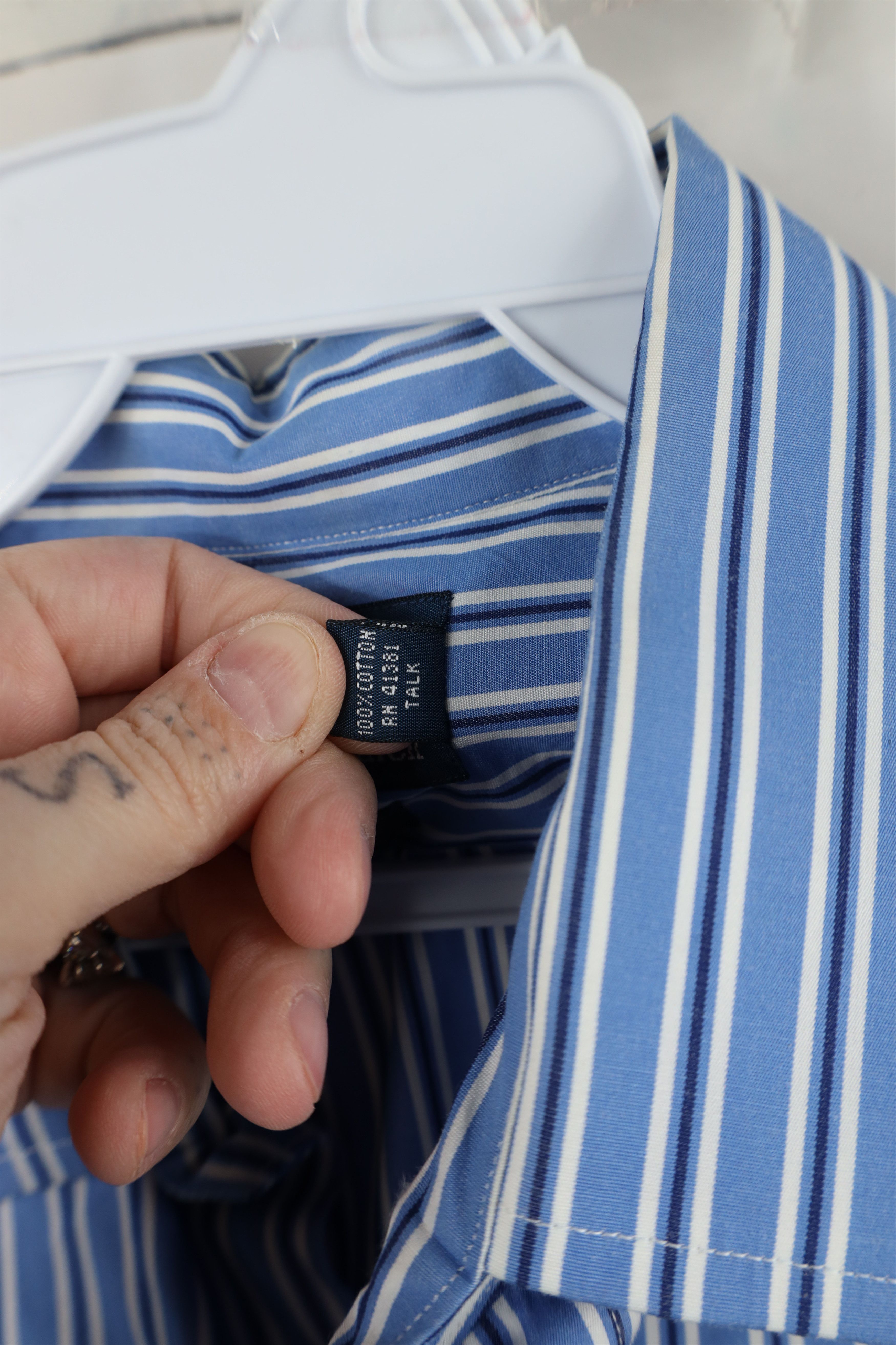 Ralph Lauren × Vintage Vintage Ralph Lauren Fit French Cuff Striped Button Shirt Size US M / EU 48-50 / 2 - 6 Thumbnail
