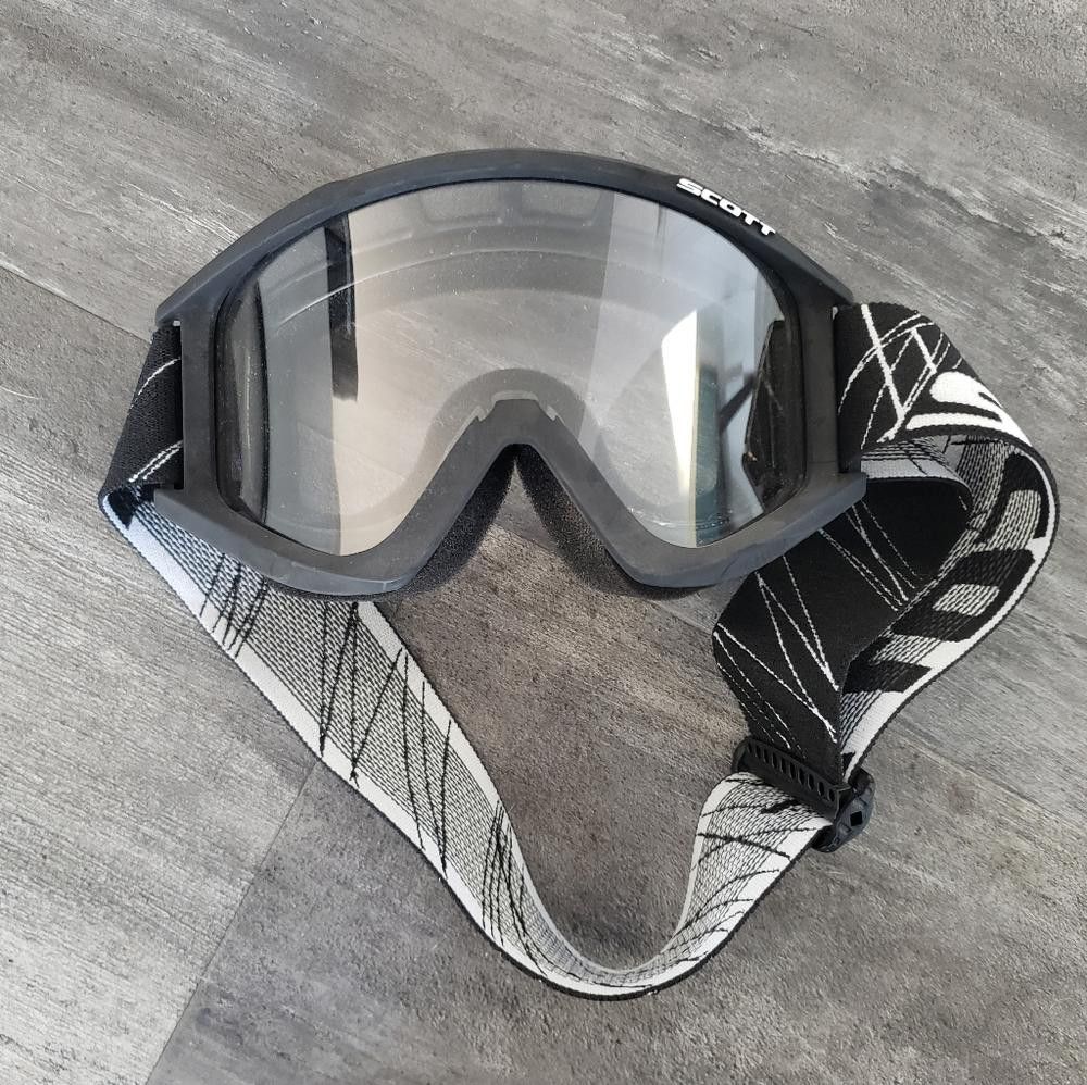 Designer Black Clear Lens Scott Dirt Bike Goggle Size ONE SIZE - 1 Thumbnail