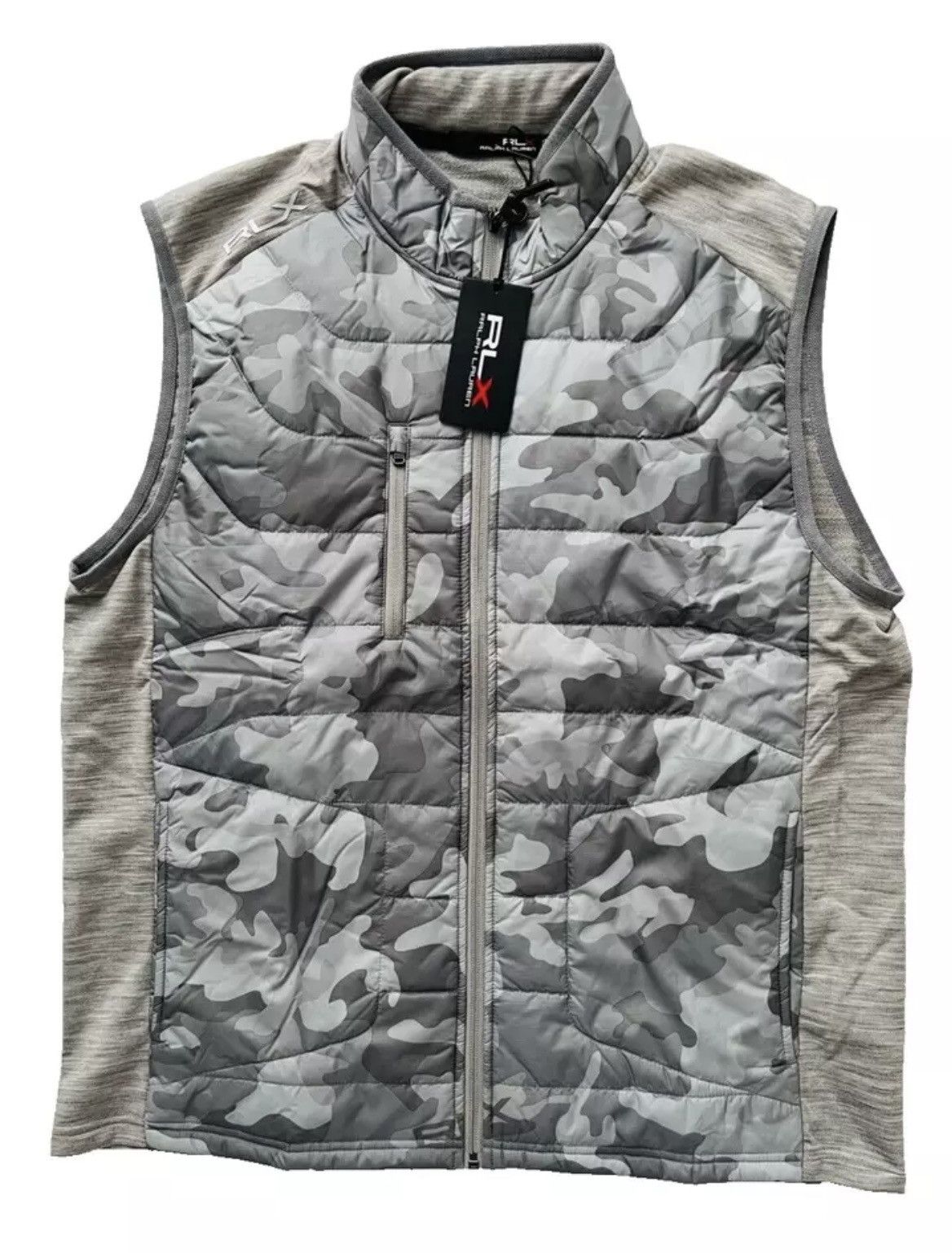 RLX Ralph Lauren RLX Ralph Lauren Gray The Cliffs Camo Golf Puffer Vest XL Size US XL / EU 56 / 4 - 1 Thumbnail