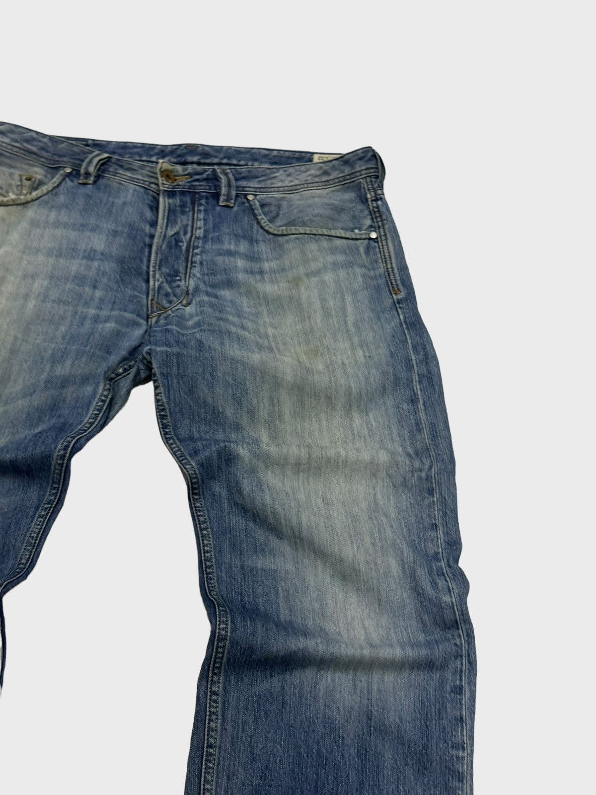 Japanese Brand × Vintage Vintage Distressed Diesel Industry Thrashed Jeans Size US 36 / EU 52 - 5 Thumbnail