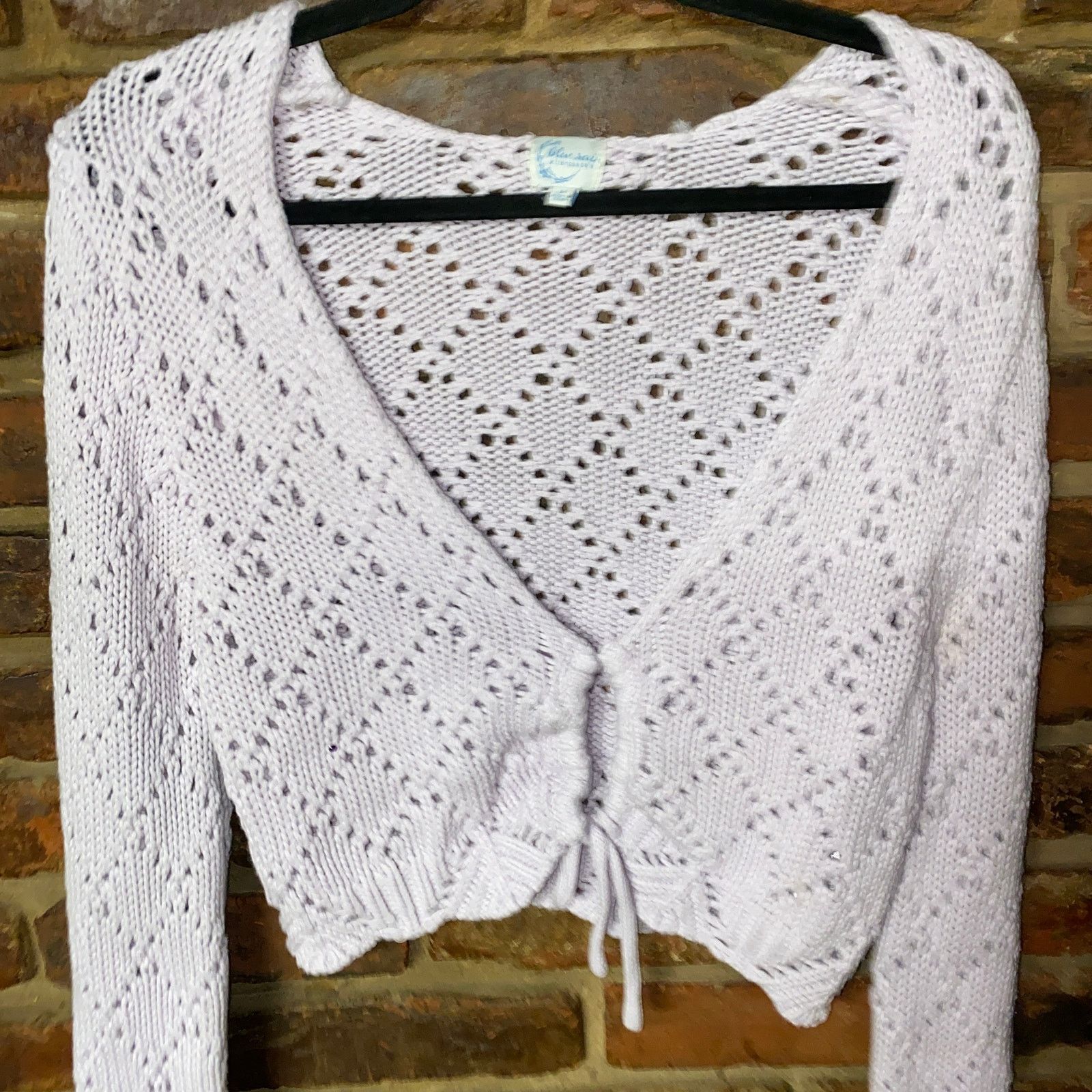 Other Francescas Blue Rain Lilac Belle Keyhole Crochet Crop Medium Size M / US 6-8 / IT 42-44 - 3 Thumbnail