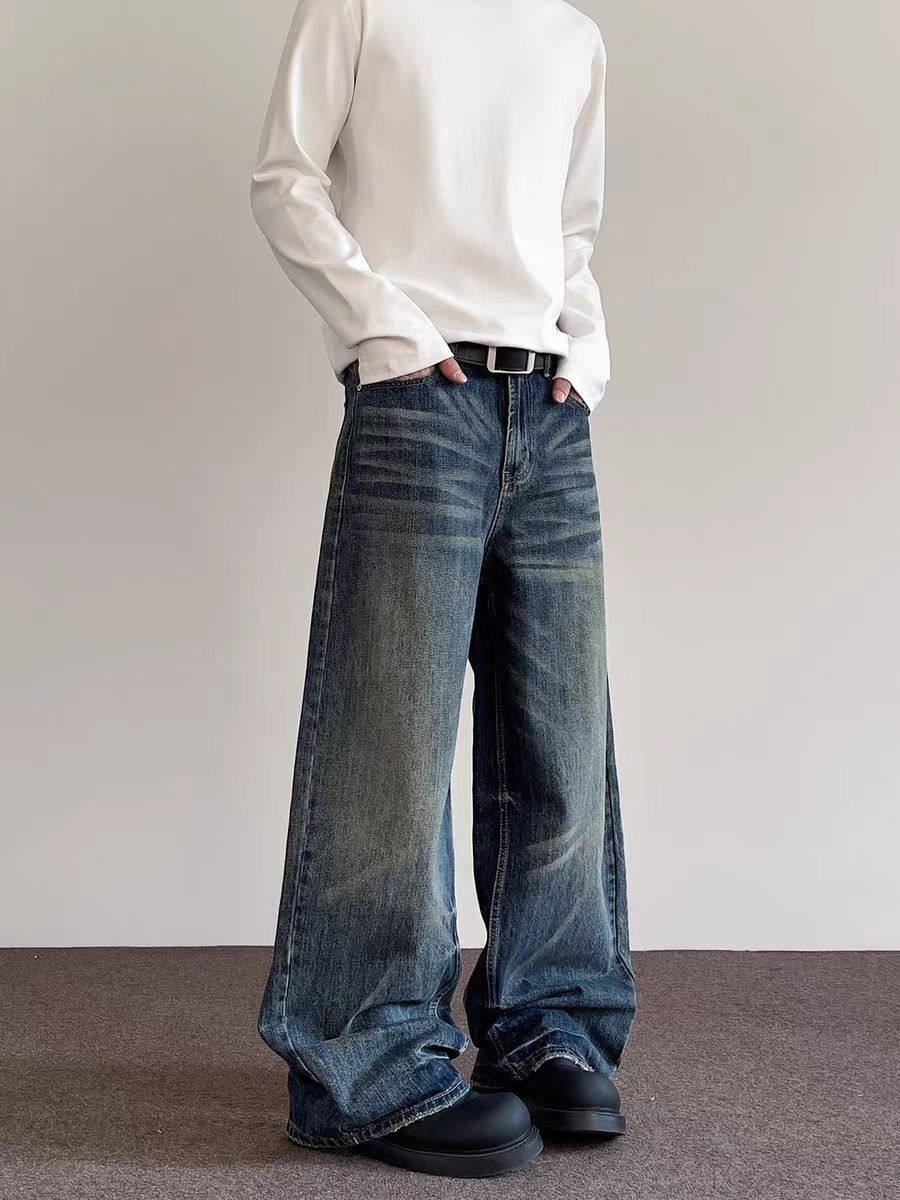 Japanese Brand × Jean Vintage Street Bamboo Aged Washed Straight Leg Jeans Size US 30 / EU 46 - 3 Thumbnail