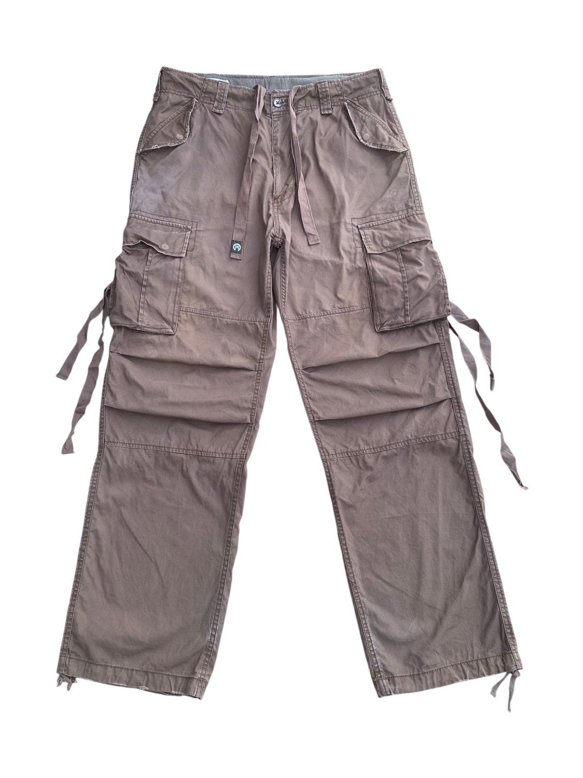 If Six Was Nine × Japanese Brand RealCrush Tactical Baggy Double Knee Bondage Cargo Pants Size US 35 - 3 Thumbnail