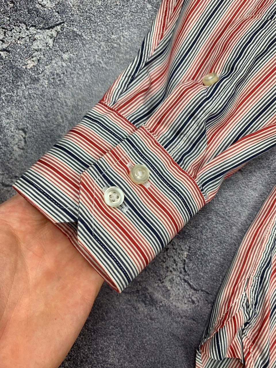 Tommy Hilfiger Tommy Hilfiger Mens Multicolor Striped Regular Fit Size US S / EU 44-46 / 1 - 8 Thumbnail