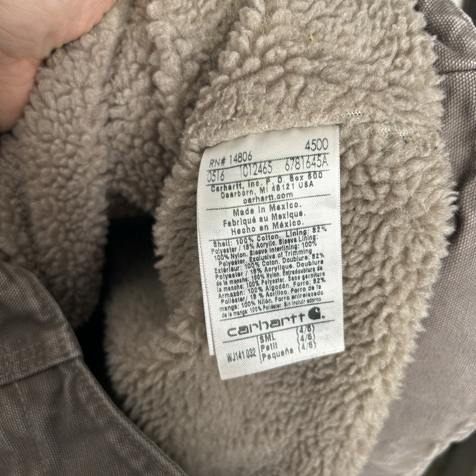 Carhartt Carhartt Sherpa-Lined Hooded Detroit Jacket “Taupe Grey” Size S / US 4 / IT 40 - 12 Thumbnail