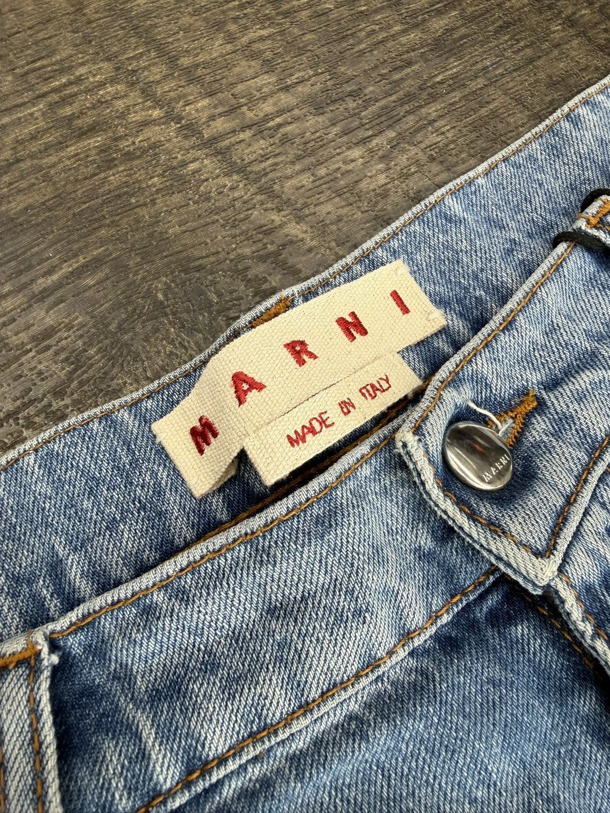 Marni Mohair Patch Striped Denim Jeans Size US 36 / EU 52 - 3 Thumbnail