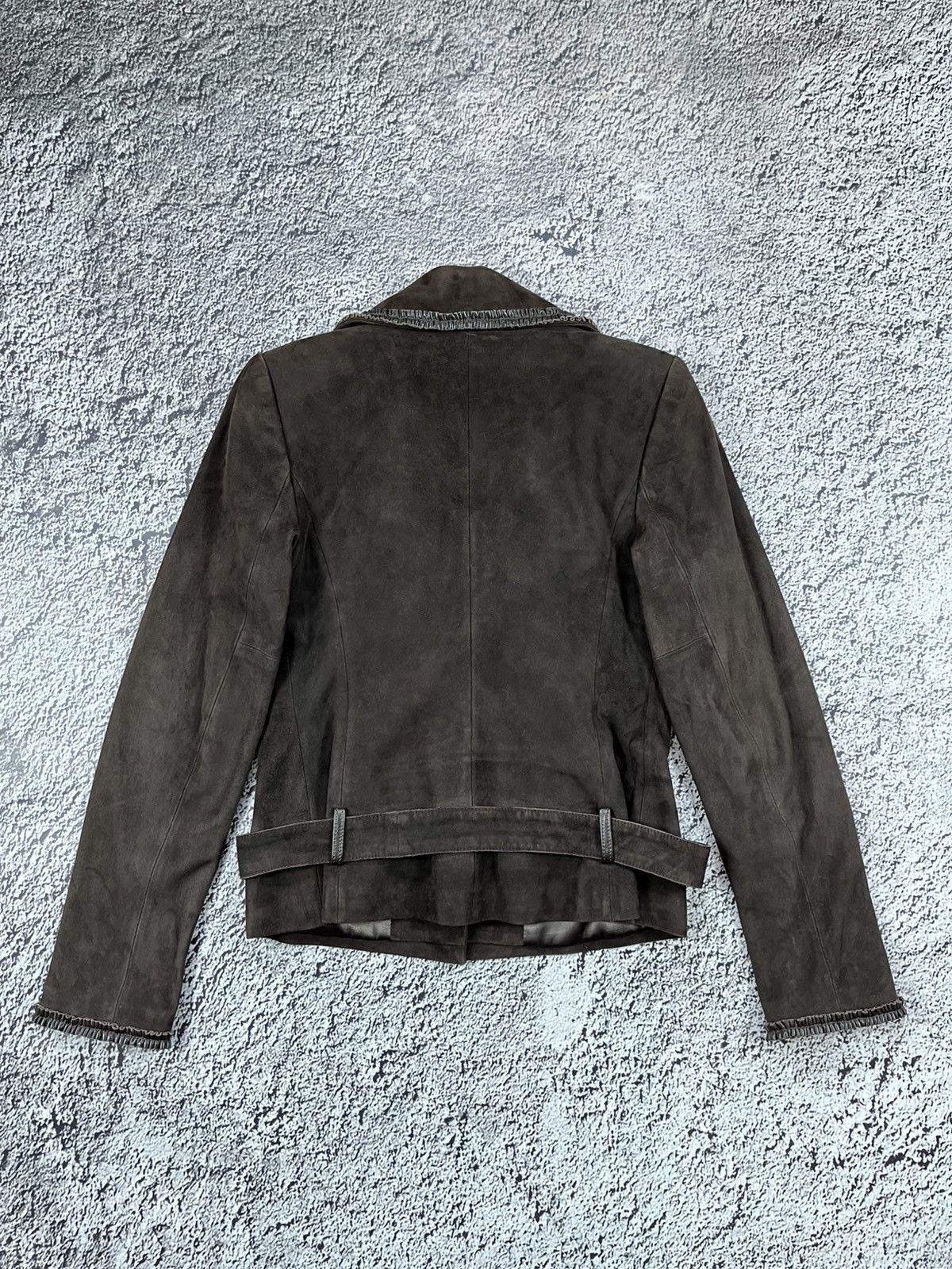 Genuine Leather Vintage Western Brown Leather Suede Belted Jacket Boho Size S / US 4 / IT 40 - 5 Thumbnail