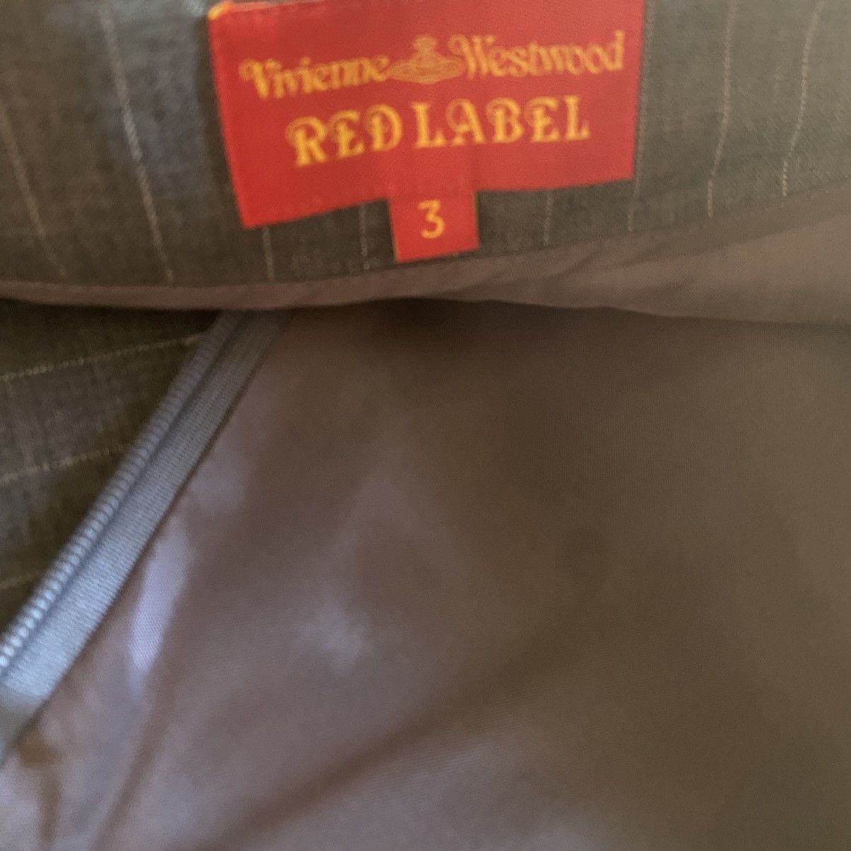 Vivienne Westwood Red Label Pinstripe Drape Drunken Skirt Size 28" / US 6 / IT 42 - 5 Thumbnail