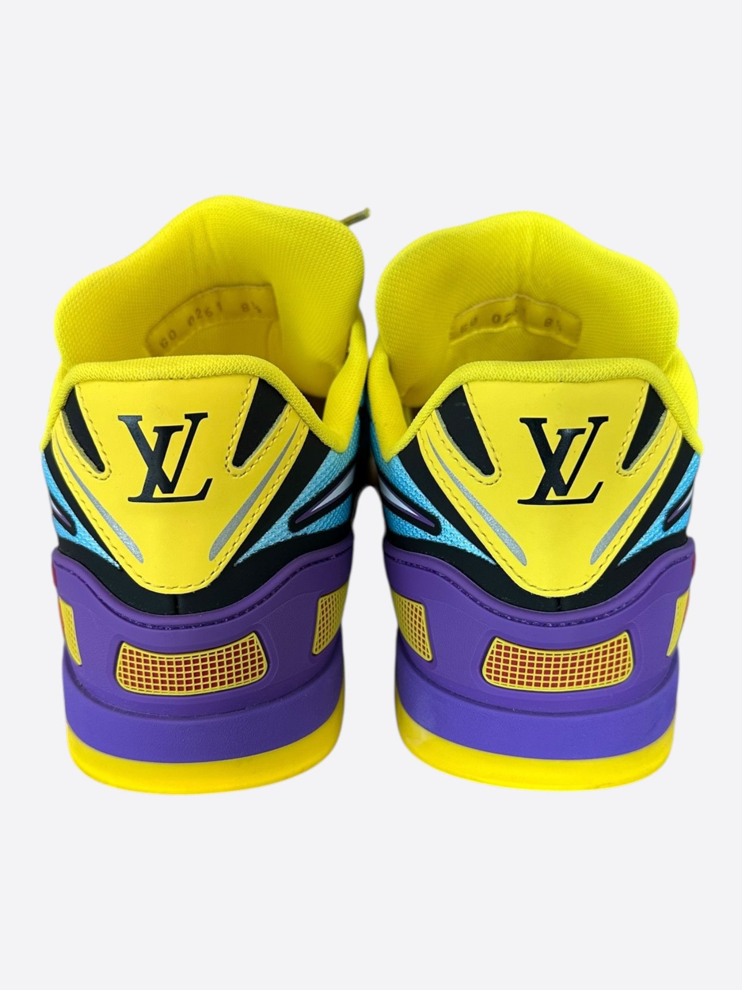 Louis Vuitton Louis Vuitton Yellow & Blue Sprint Sneakers Size US 9.5 / EU 42-43 - 4 Thumbnail