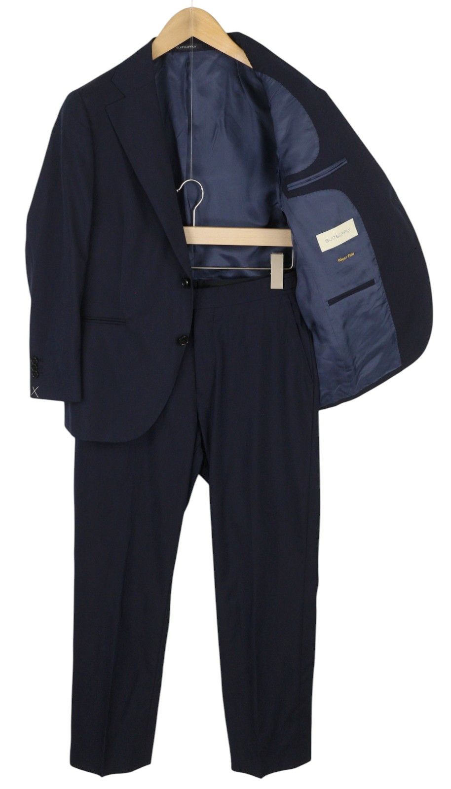 Suitsupply LA SPALLA UK36S/W27 Blue Wool 2 Piece Suit 85709 Size 36S - 1 Thumbnail