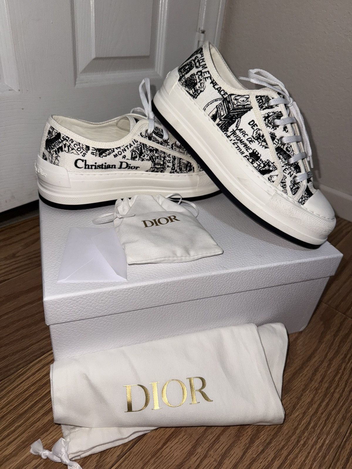 Dior Dior Women's Walk'n'Dior Platform Cotton Sneaker Size US 8 / IT 38 - 1 Thumbnail