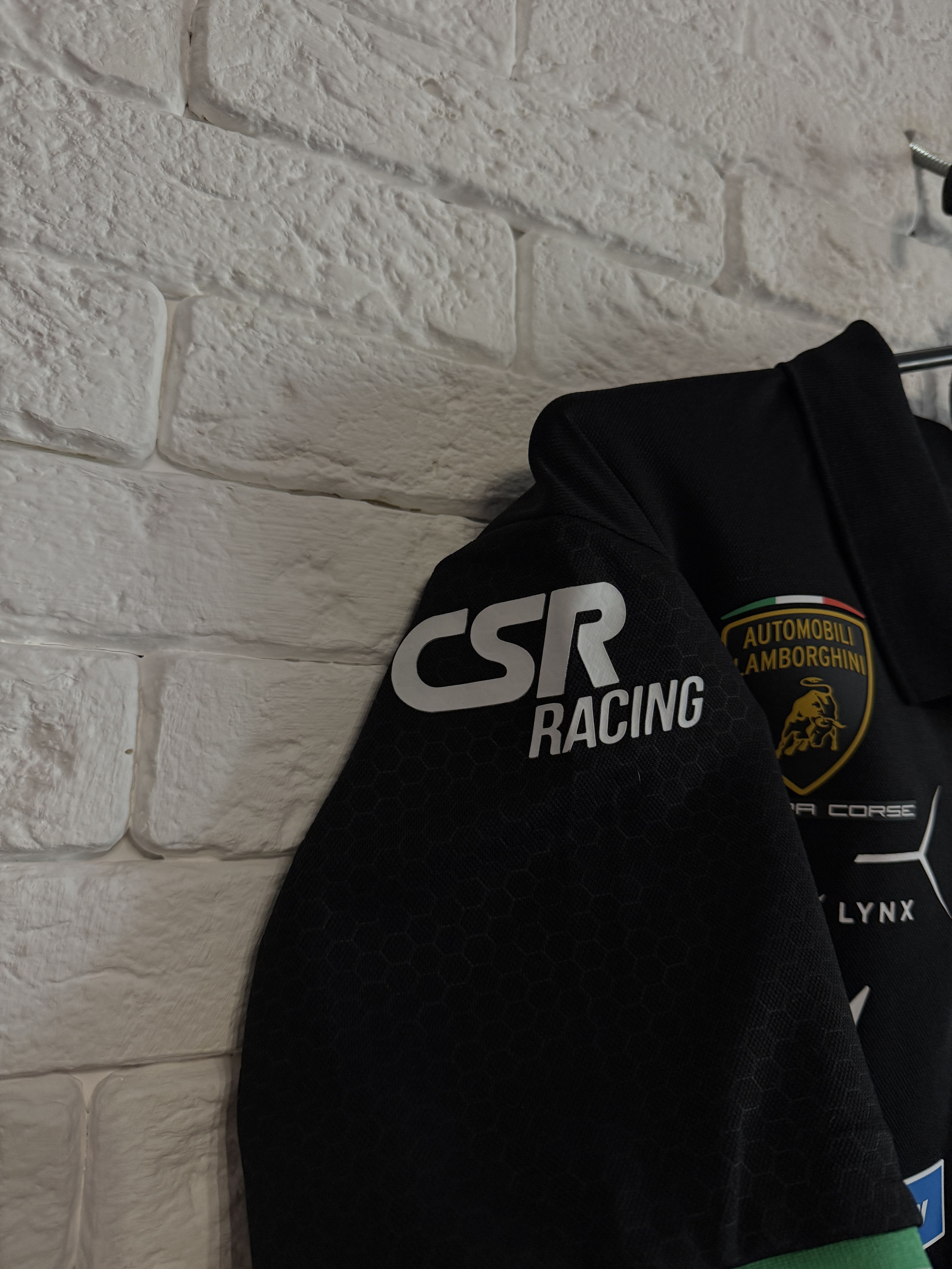 Lamborghini Racing Polo Macron Lamborgini SC 63 Sz L Size US L / EU 52-54 / 3 - 4 Thumbnail